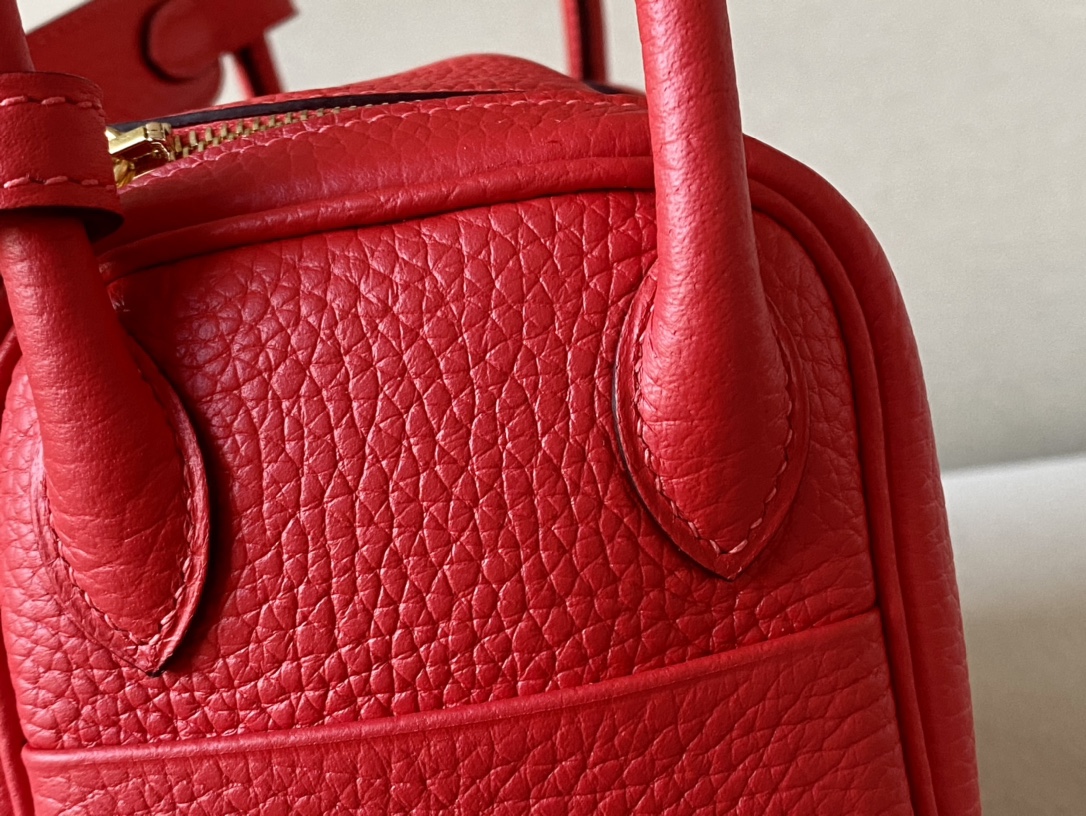 Hermes Lindy #S3 Rouge Coeur 19-26cm Togo