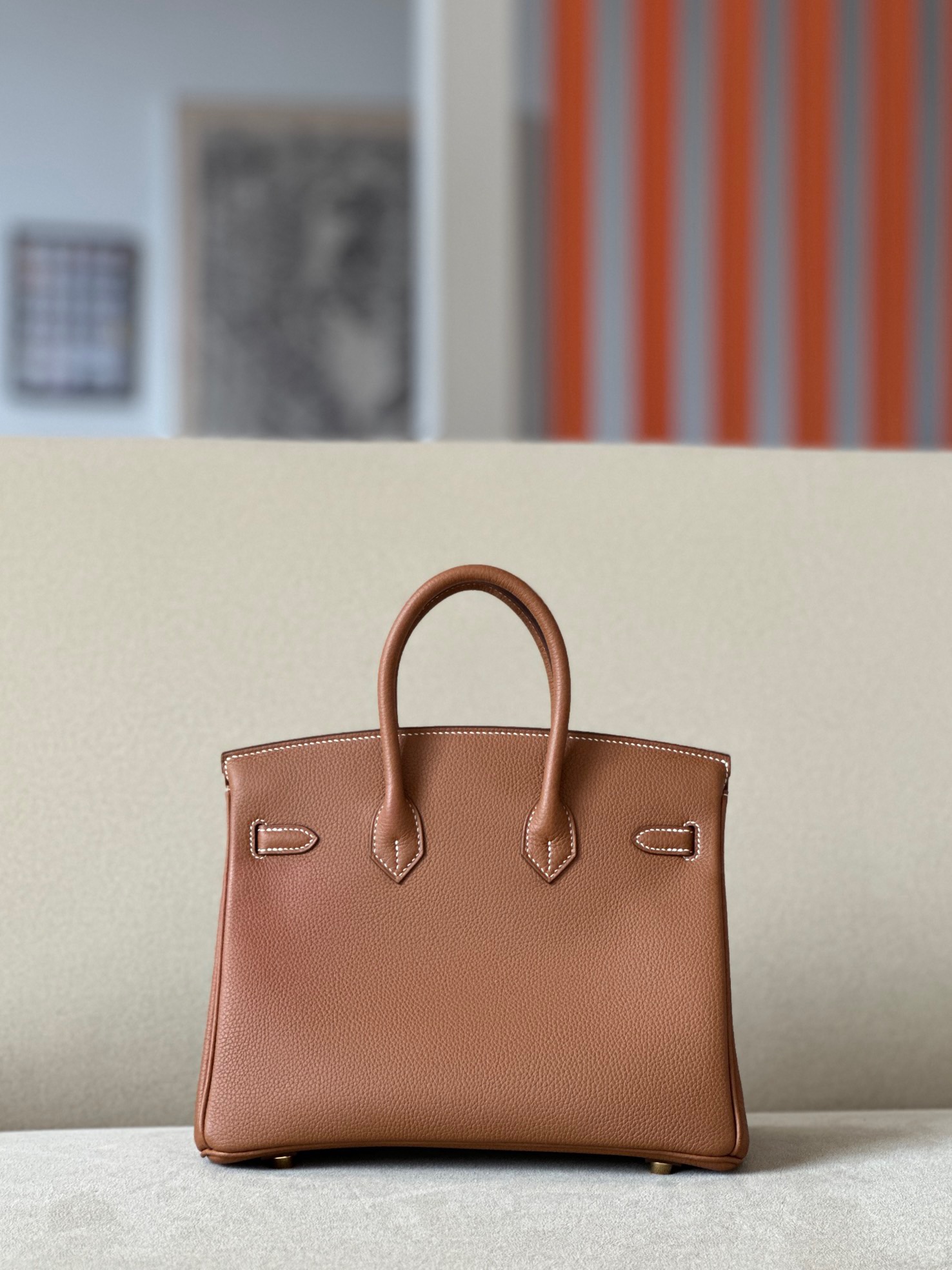 Hermes Birkin #37 Gold brown 25-35cm TOGO