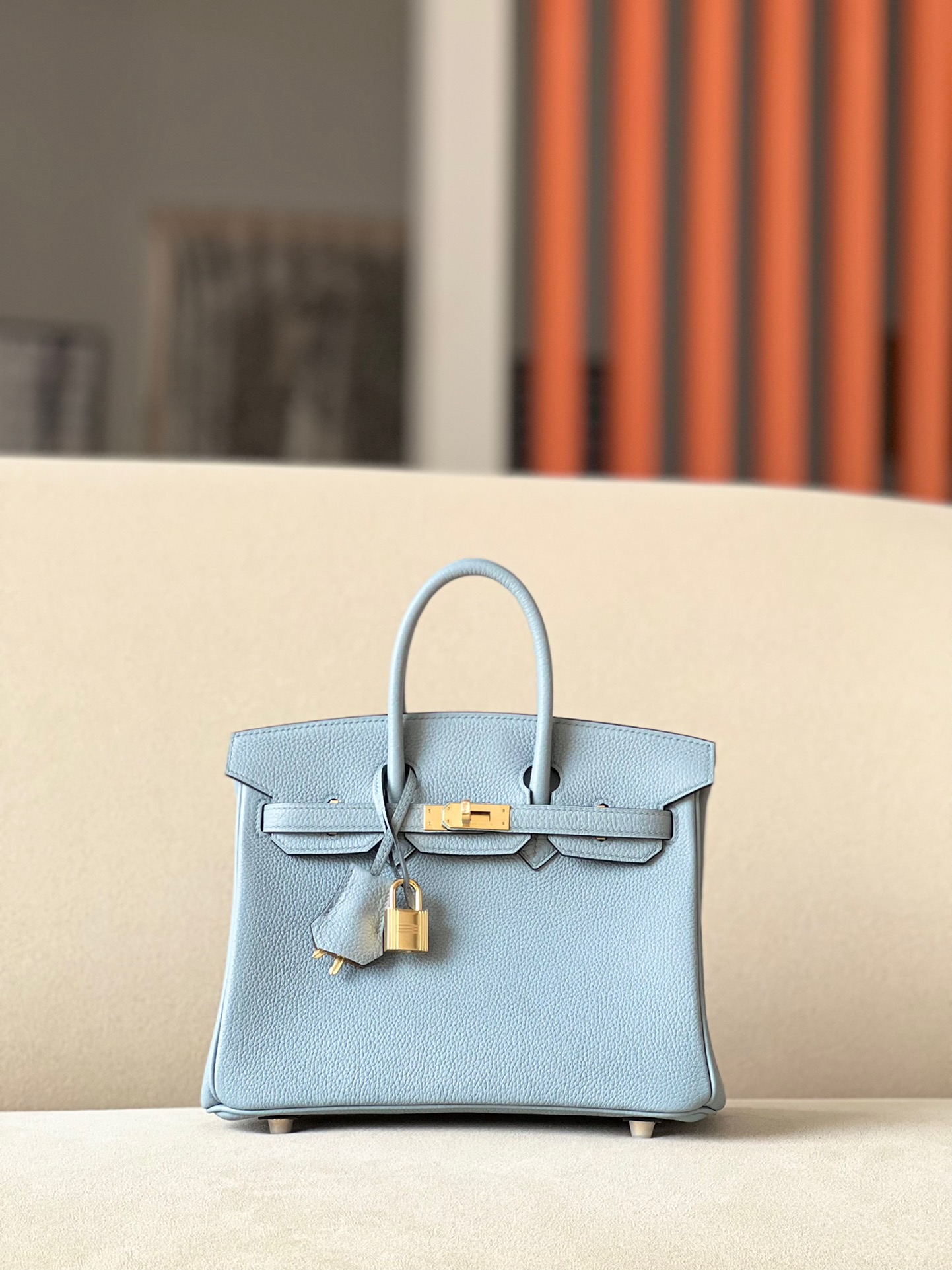 Hermes Birkin #T0 Blue Brume  25-35cm TOGO