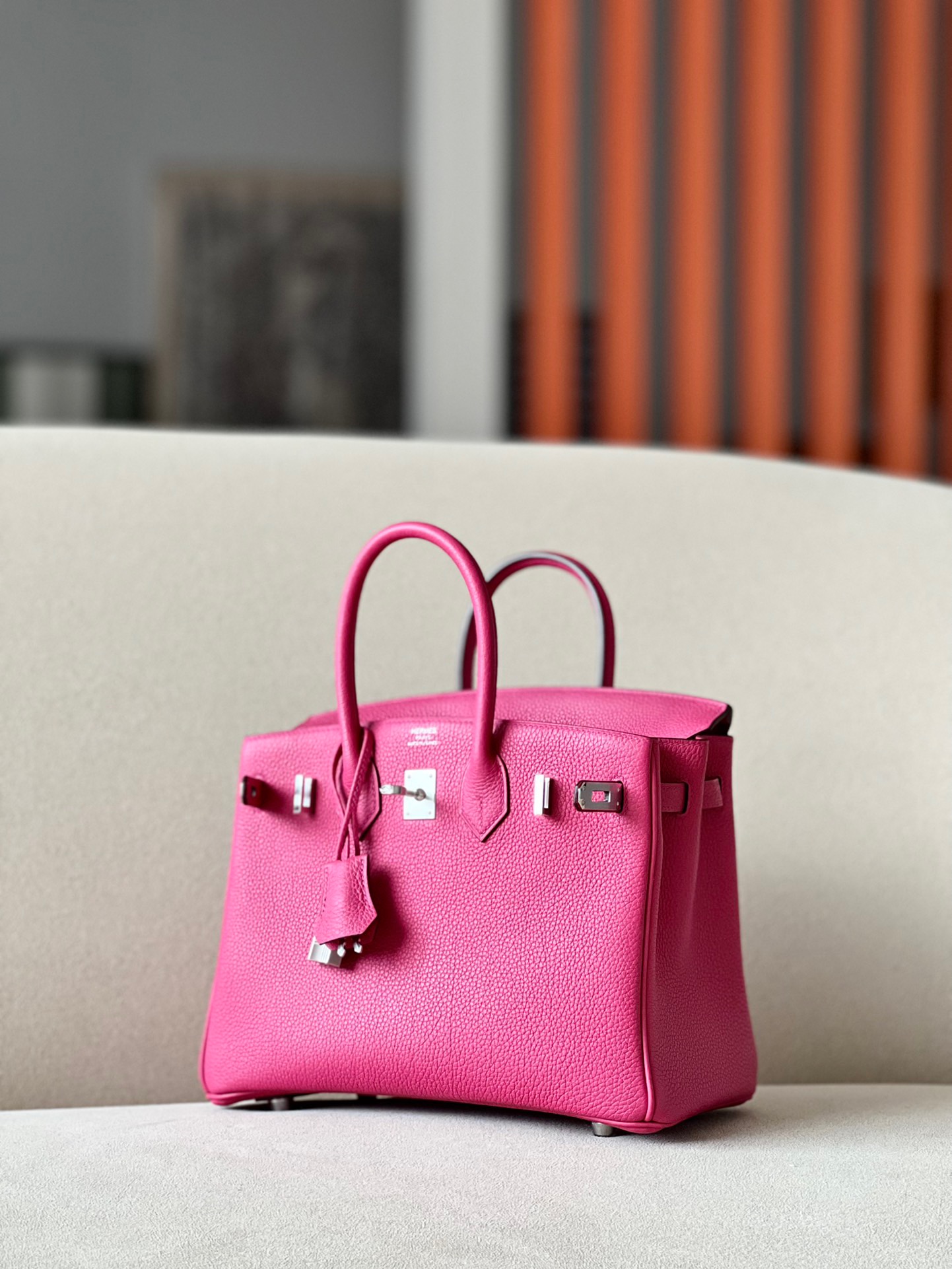 Hermes Birkin #E5 Rose tyrien 25-35cm TOGO