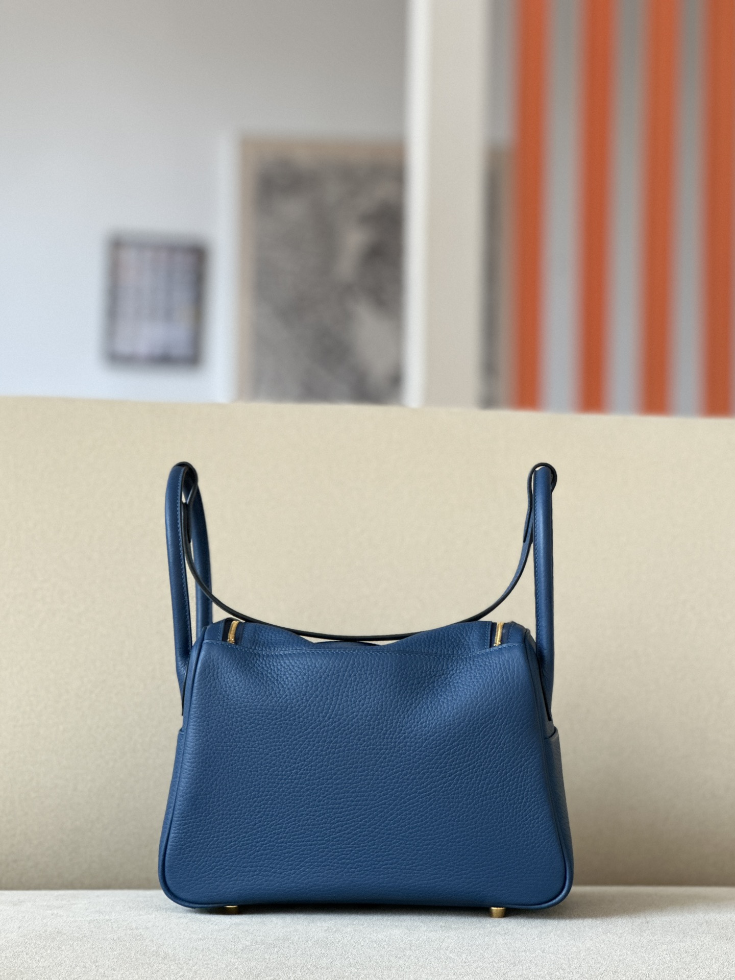 Hermes Lindy #73 Blue Sapphire 19-26cm Togo