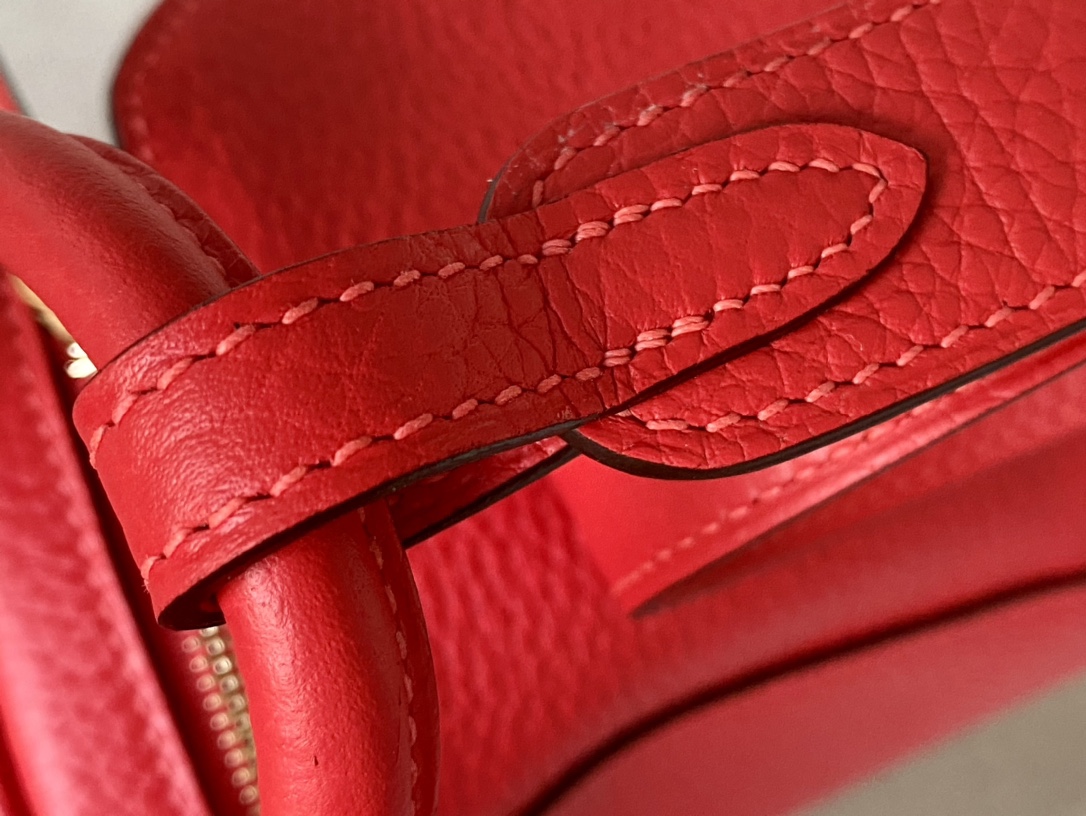 Hermes Lindy #S3 Rouge Coeur 19-26cm Togo