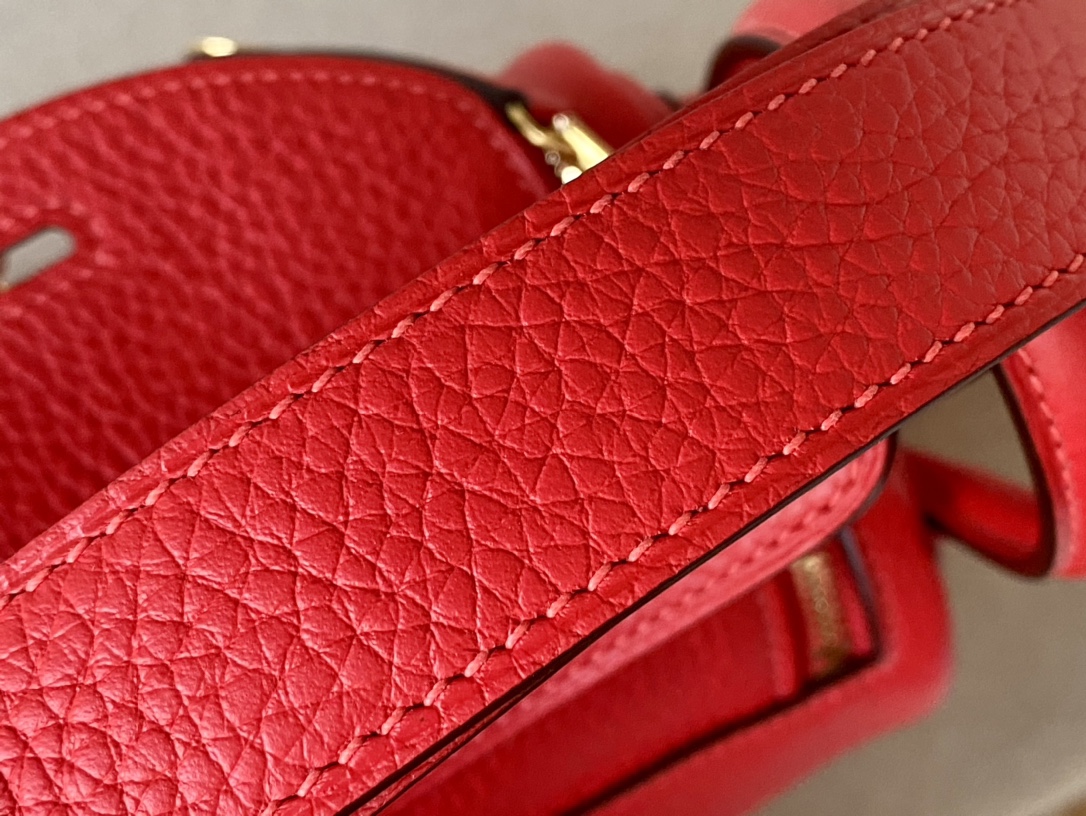 Hermes Lindy #S3 Rouge Coeur 19-26cm Togo