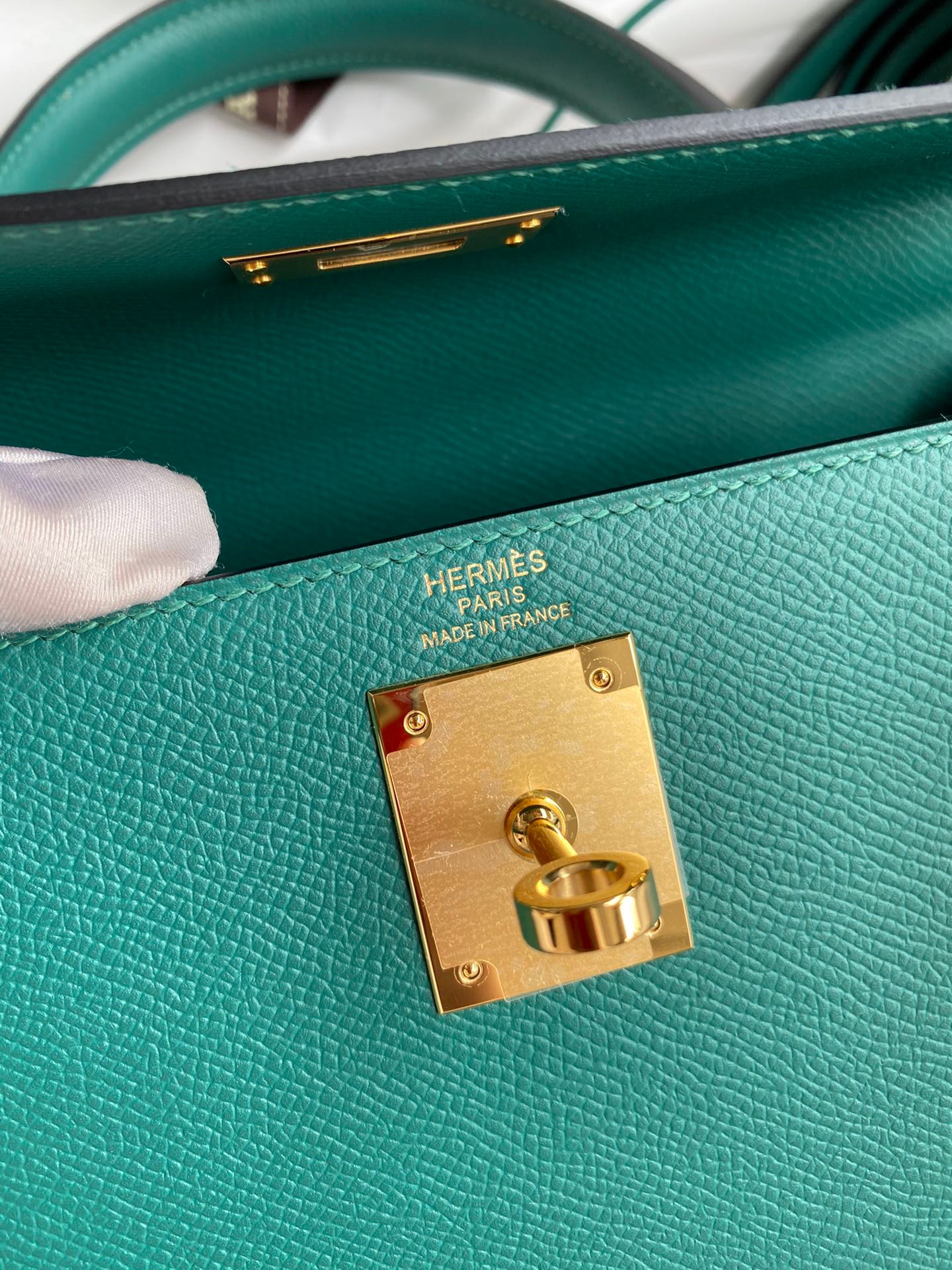 Hermes Kelly #Z6 Malachite 25-28cm Epsom Sellier