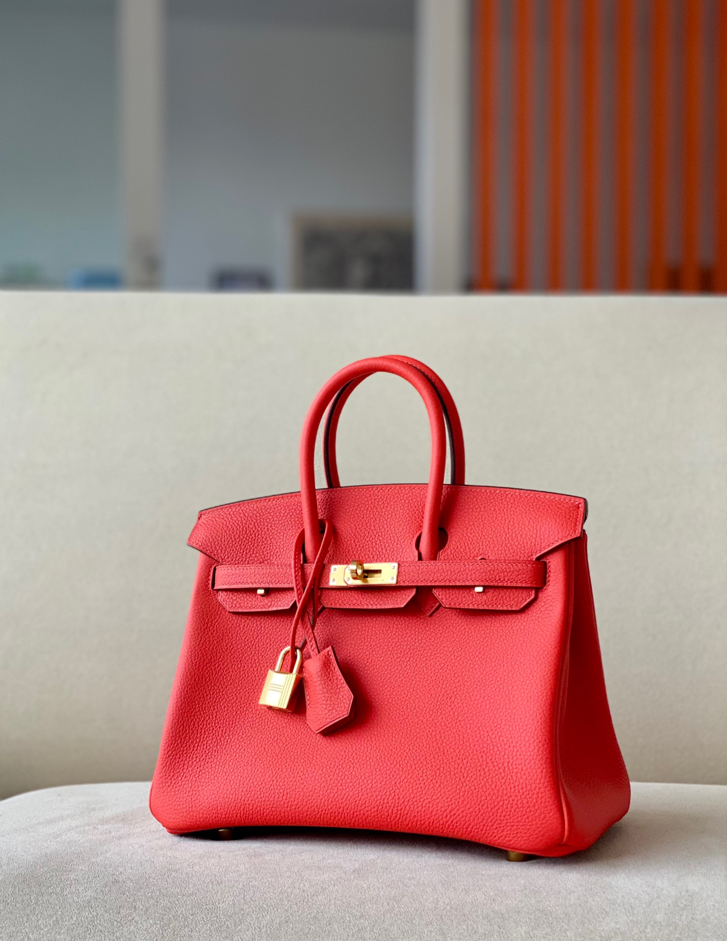 Hermes Birkin #S3 Rouge coeur 25-35cm TOGO