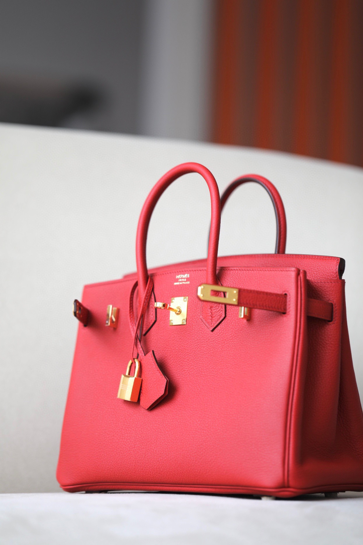 Hermes Birkin #S3 Rouge coeur 25-35cm TOGO
