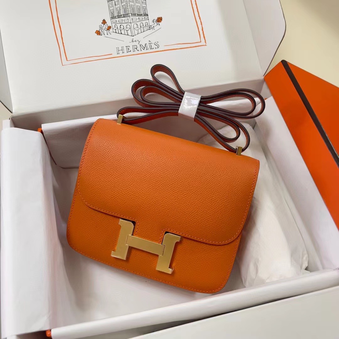 Hermes Constance #93 Orange 19-24cm Epsom