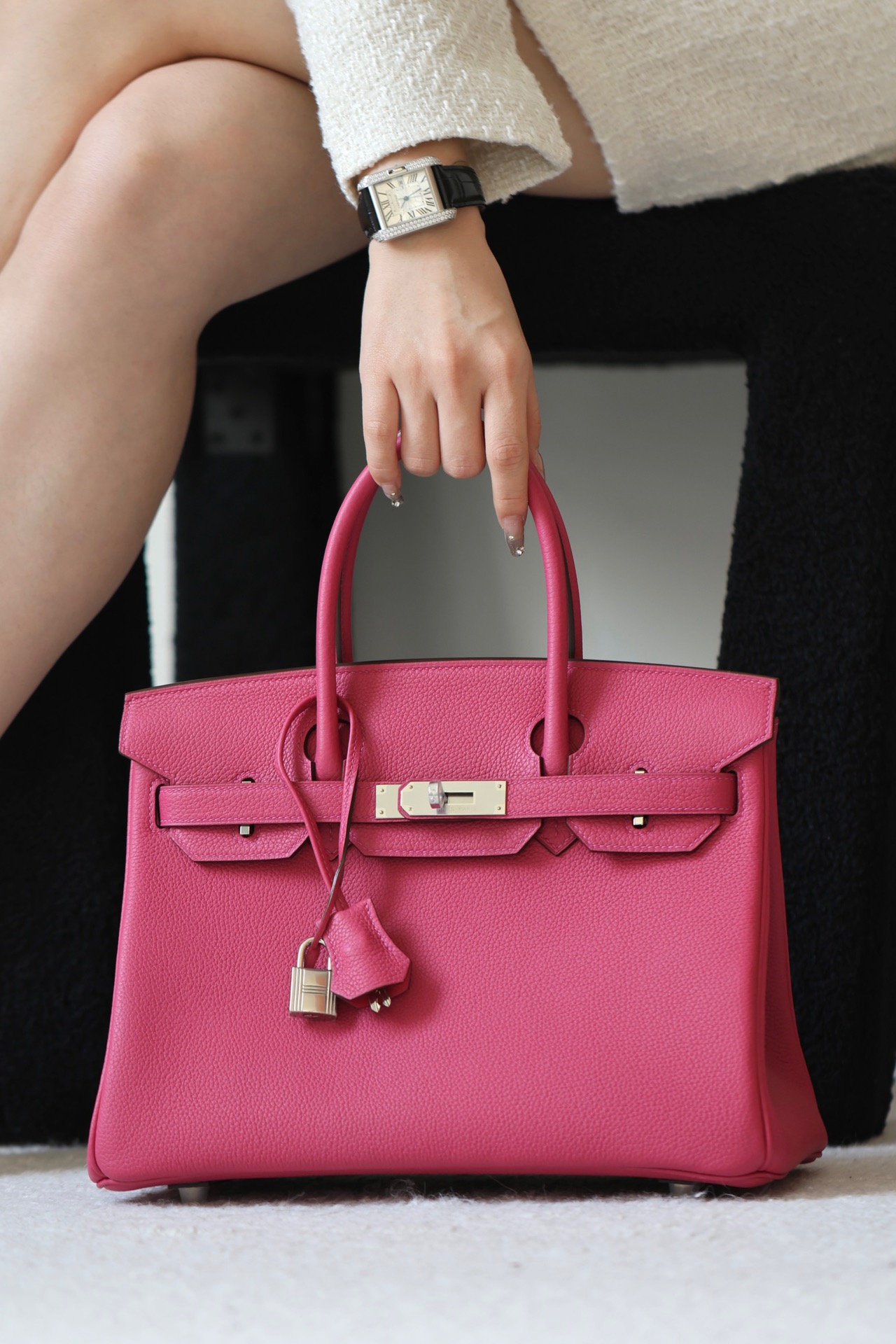Hermes Birkin #E5 Rose tyrien 25-35cm TOGO
