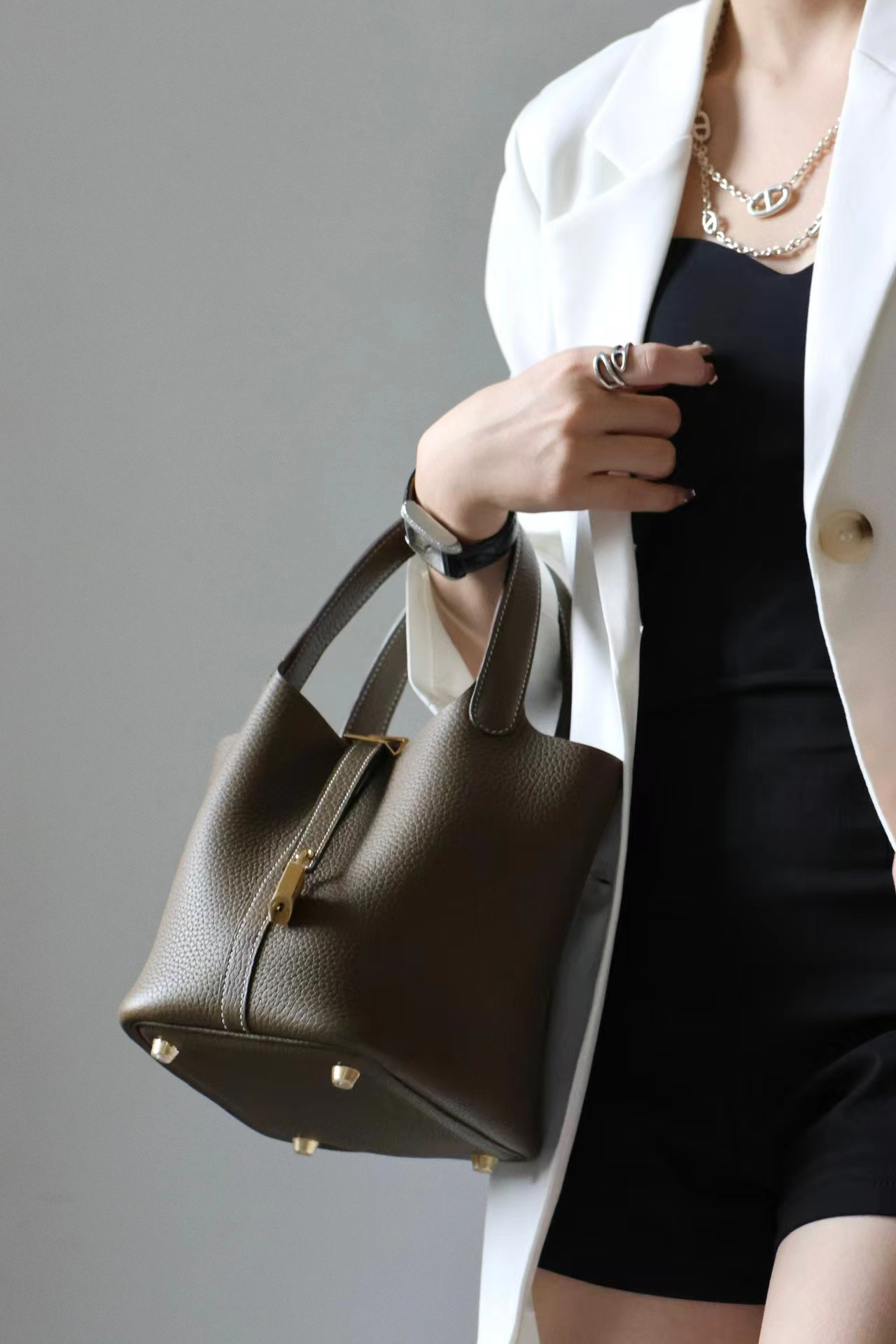 Hermes Picotin #18 Etoupe 18-22cm TOGO