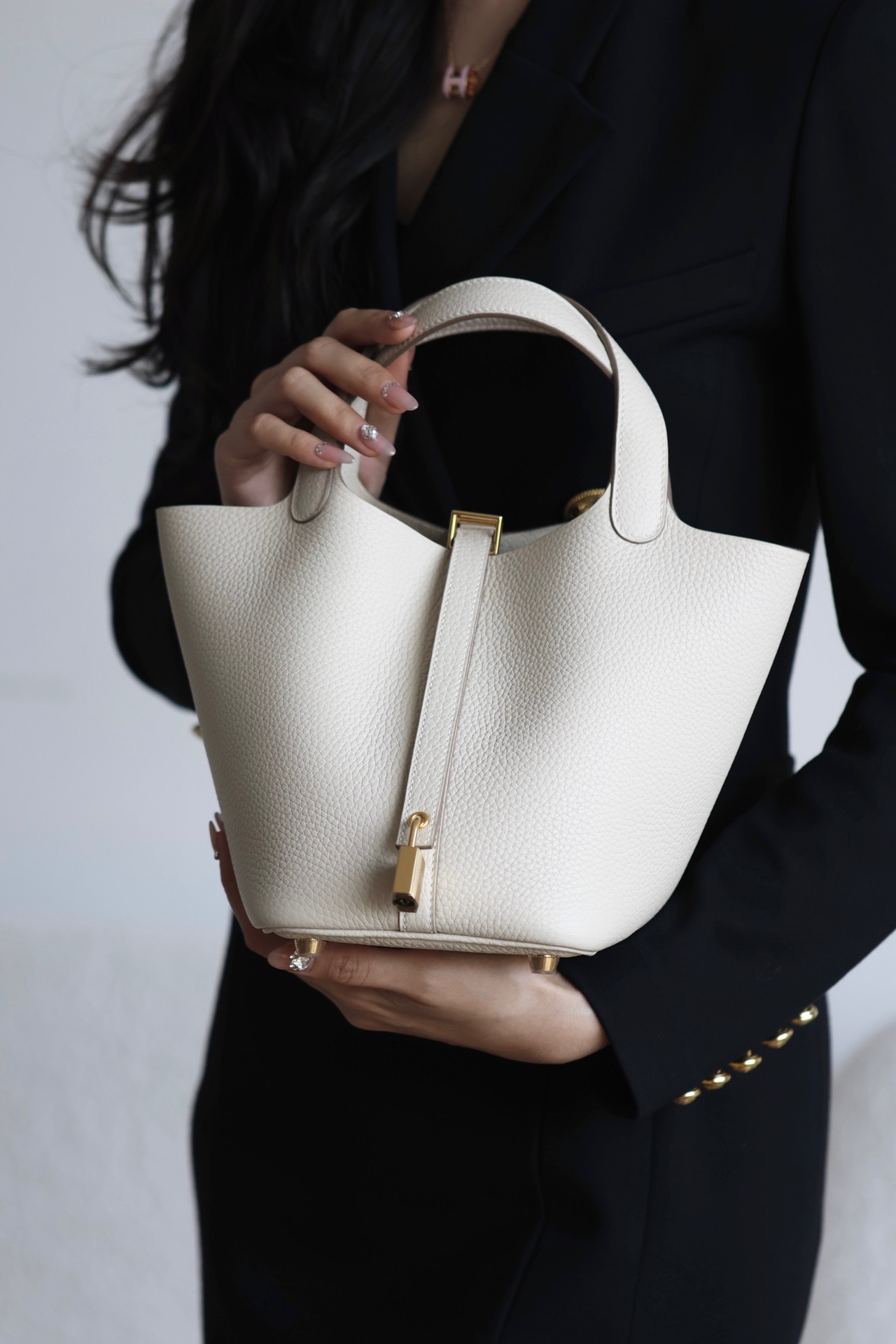 Hermes Picotin #10 Craie 18-22cm TOGO