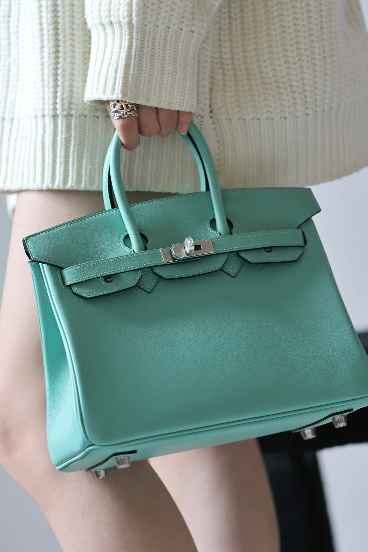 Hermes Birkin #3P Blue Aroll 25-35cm Switf