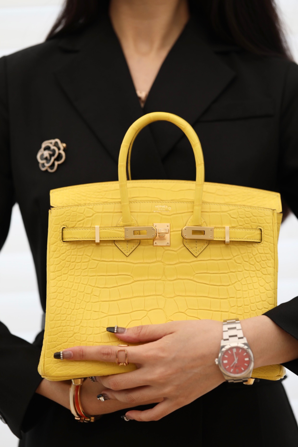 Crocodile leather #M9 Mimosa  Birkin 25-3cm