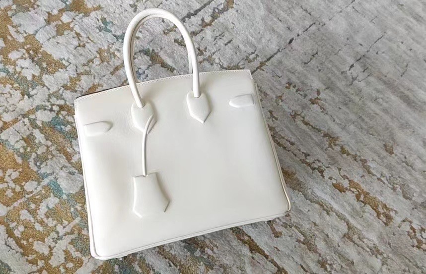 Hermes Shadow Birkin 25cm Switf White
