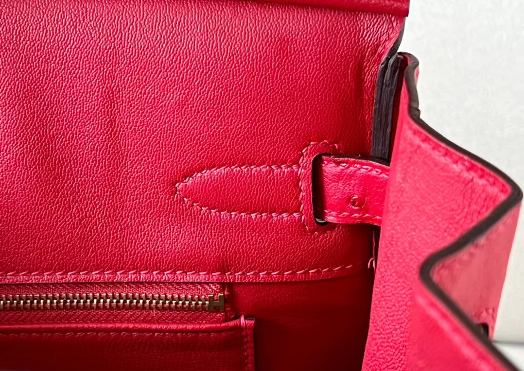 Ostrich skin #S3 Rouge coeur Birkin 25-35cm