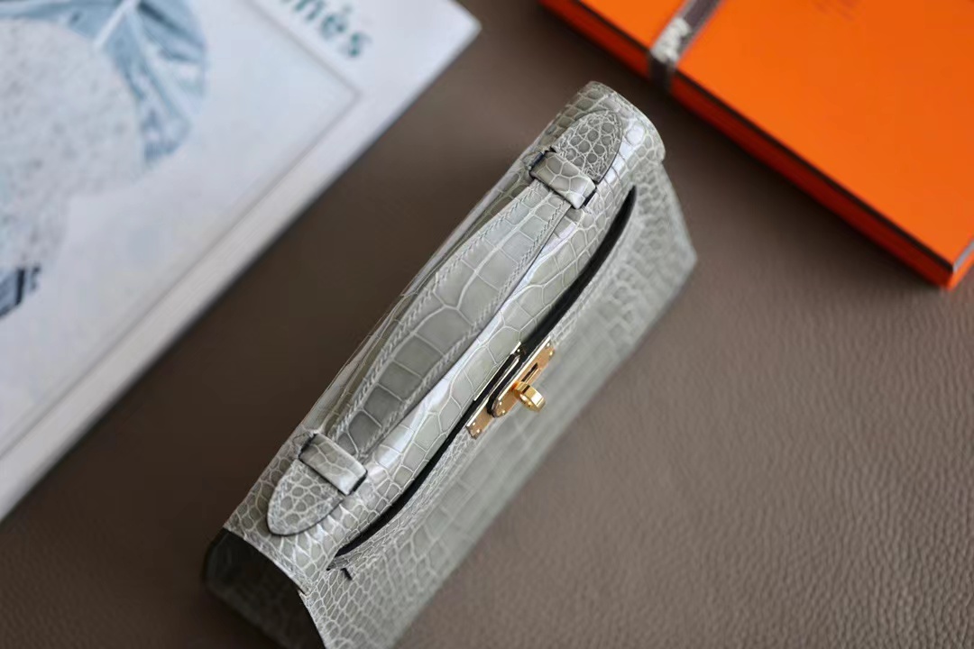 Crocodile Kelly #0V Gris Neve 22cm