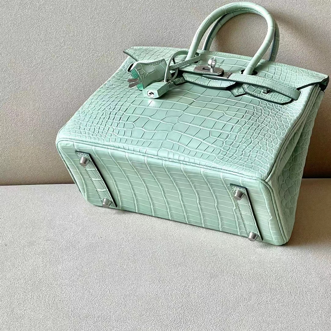 Crocodile leather #6U Vert d`Eau Birkin 25-30cm