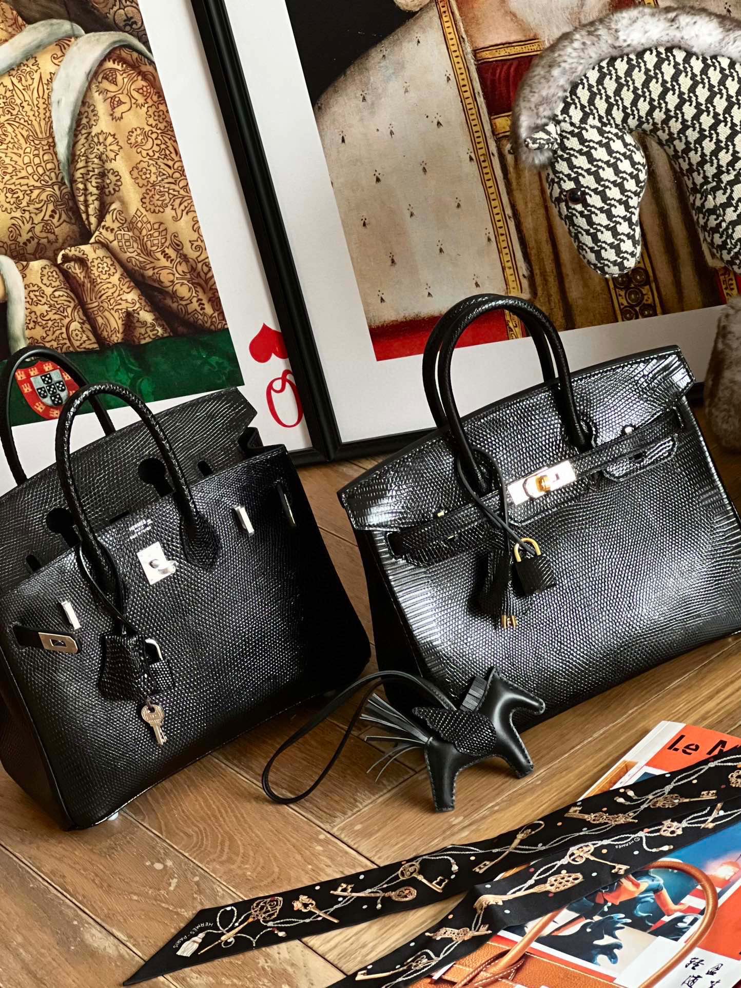 Lizard skin #89 Noir 25-30cm