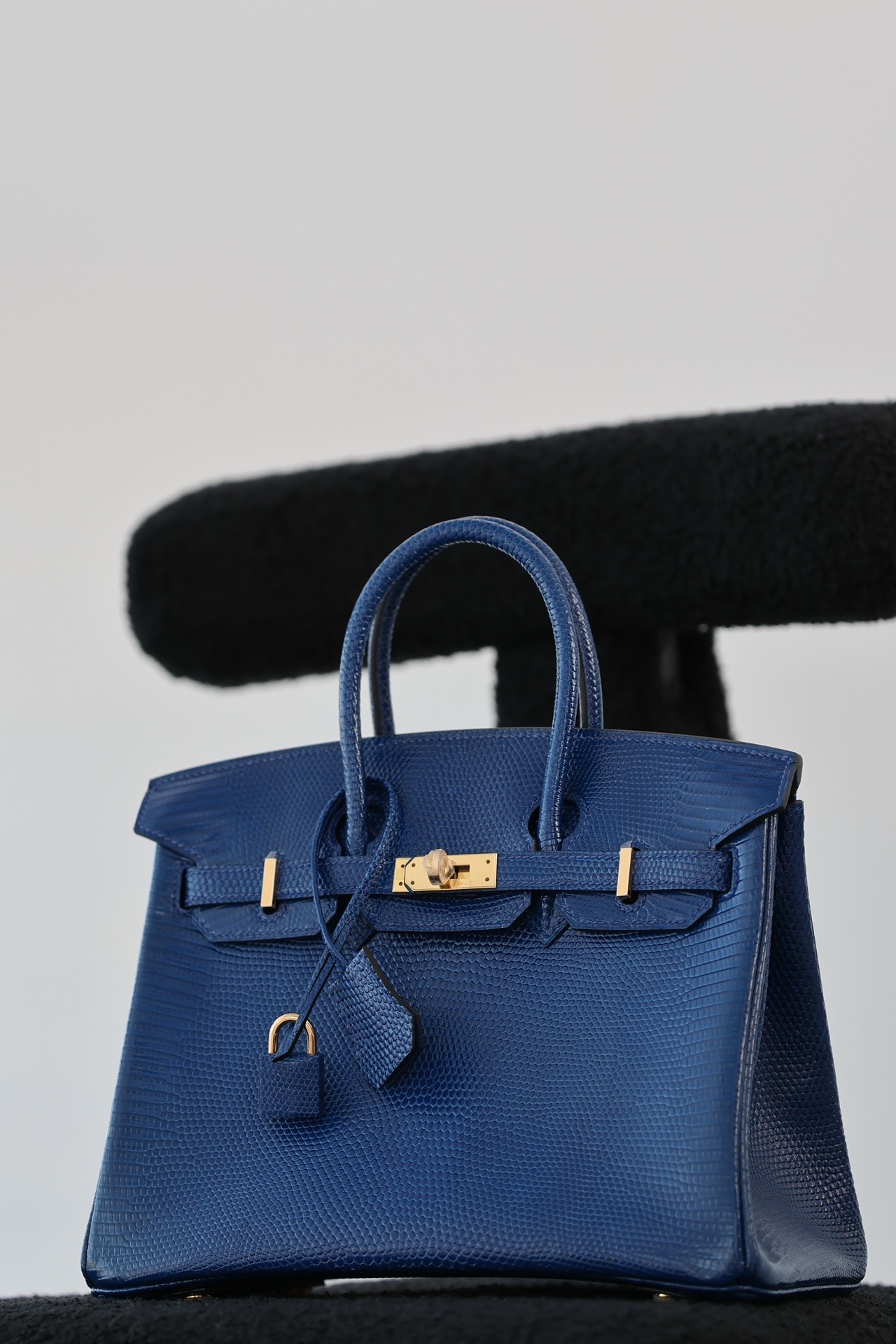 Lizard skin #73 Blue Sapphire  Birkin 25-30cm
