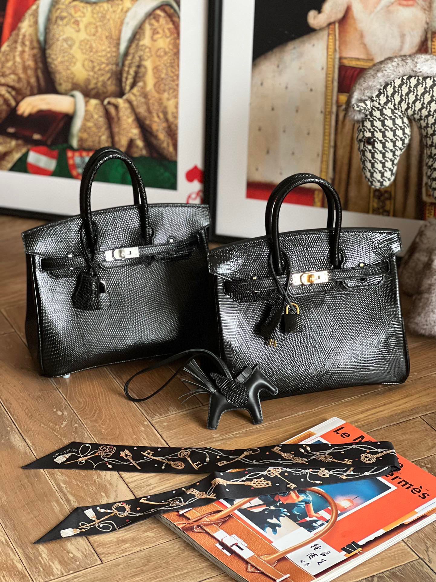 Lizard skin #89 Noir 25-30cm