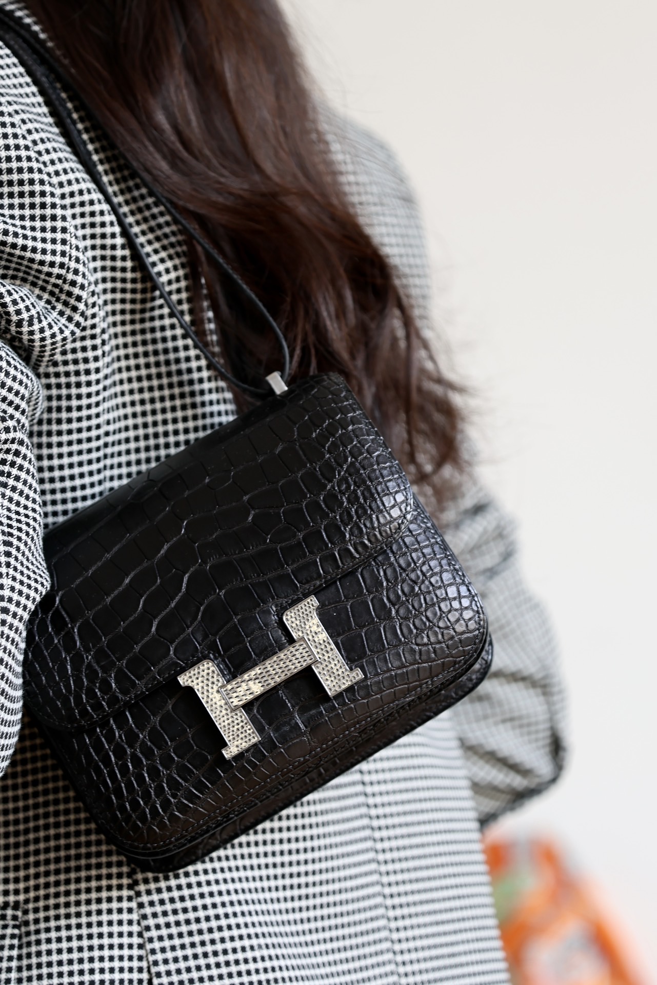 Constance skin with Lizard skin Constance #89 Nolr 19-24cm