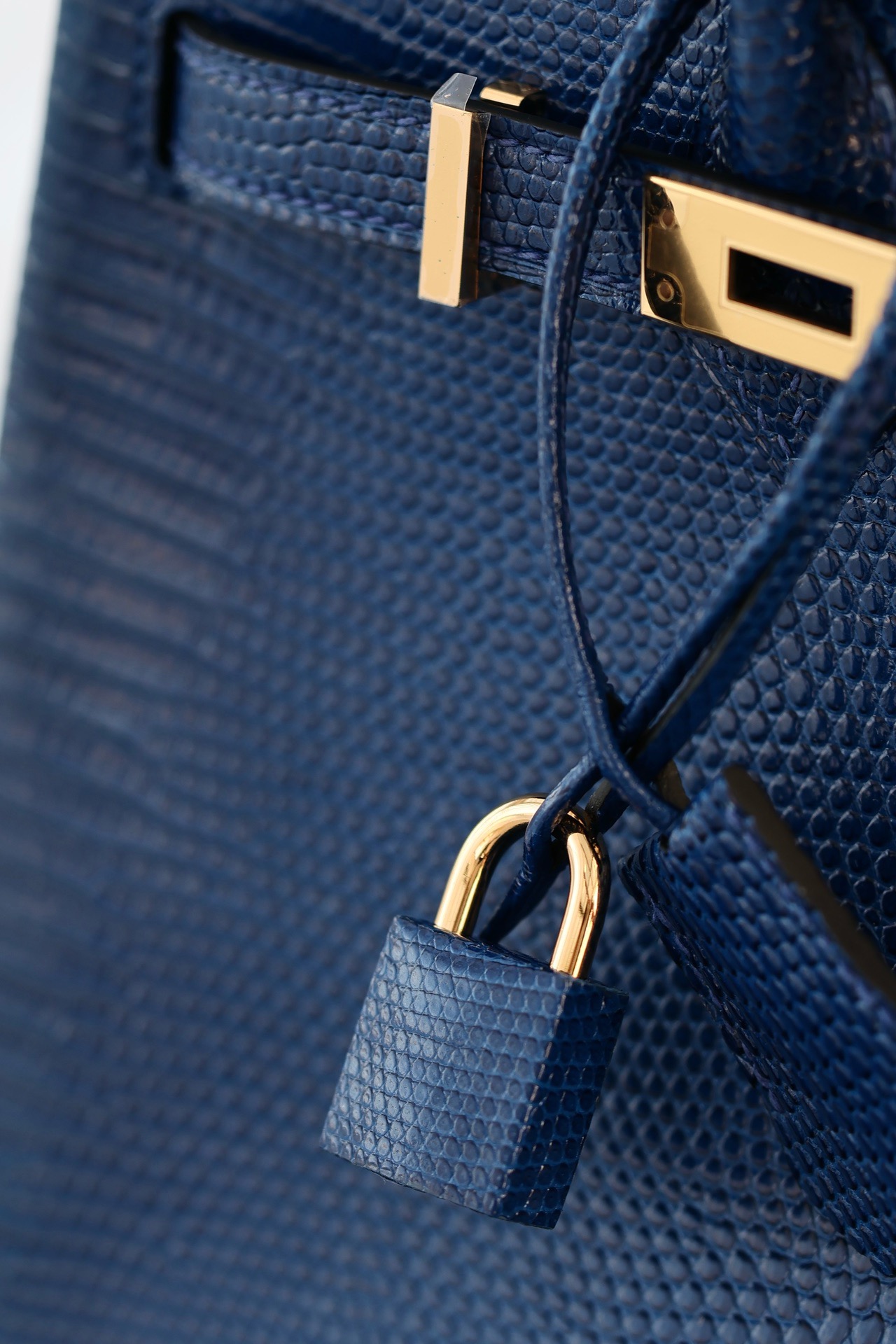 Lizard skin #73 Blue Sapphire  Birkin 25-30cm