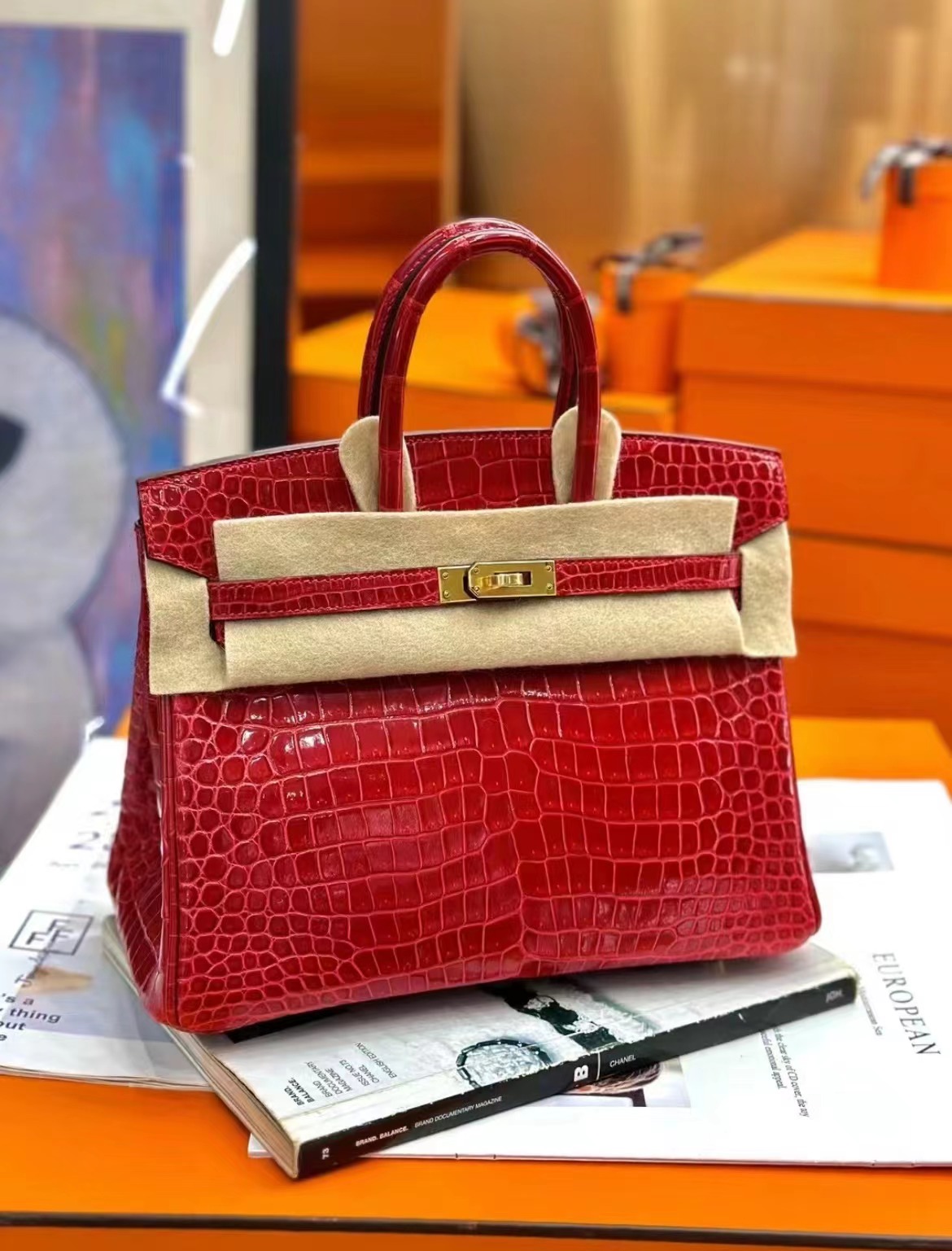Crocodile leather #95 Braise Birkin 25-30cm