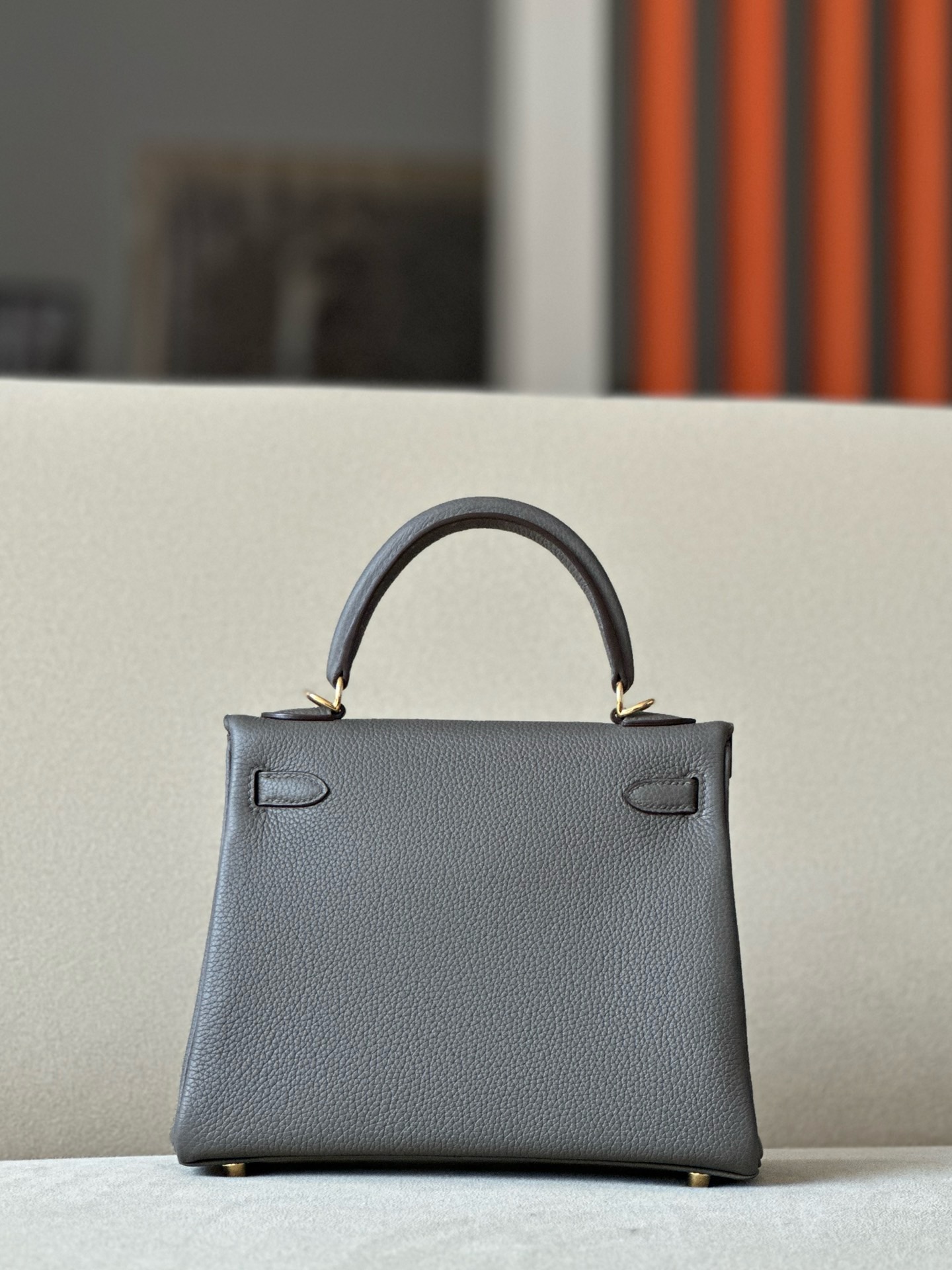 Hermes Kelly #8F Etain 25-32cm Togo