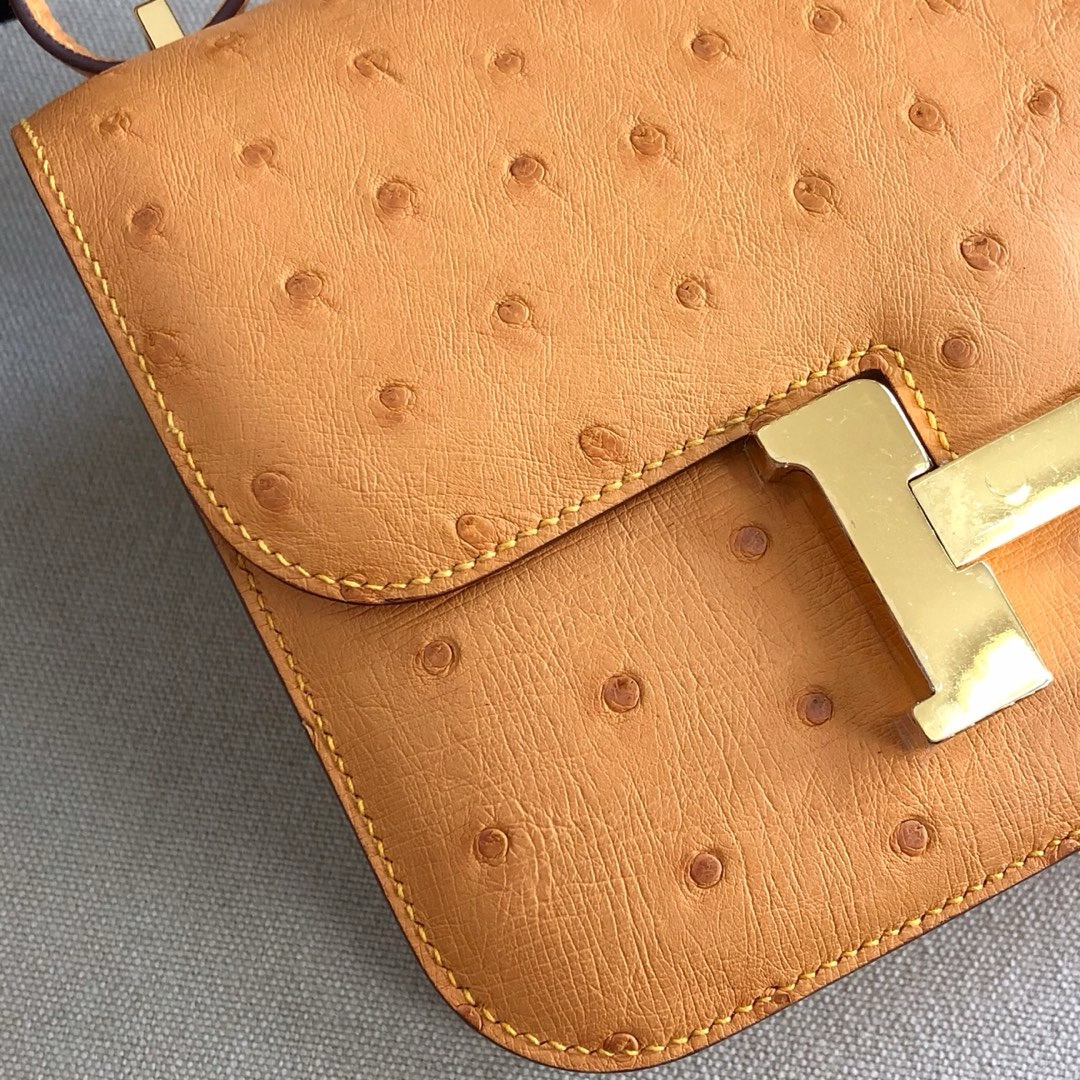 Hermes Constance #93 Orange  Ostrich