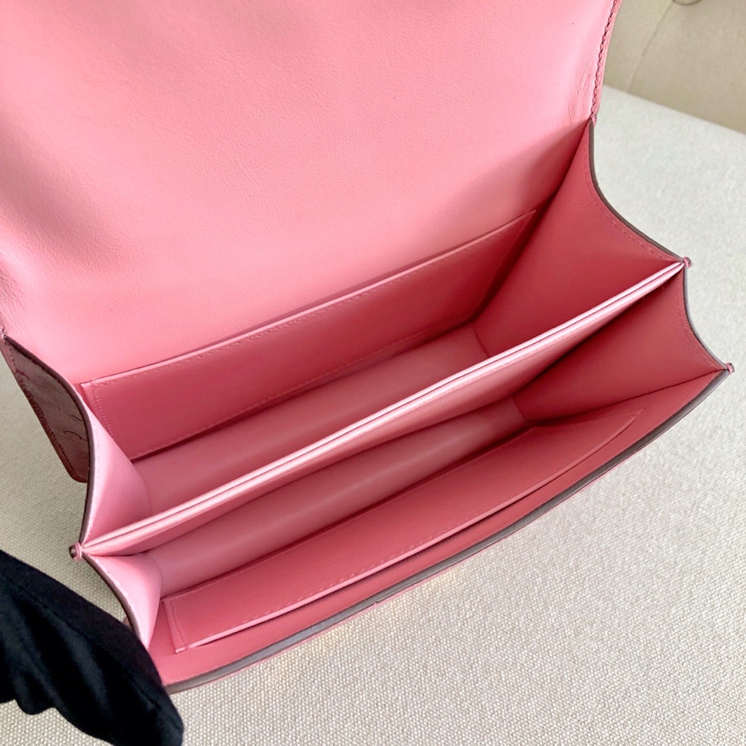 Hermes Constance #L4 Rose Bubblegum  Ostrich