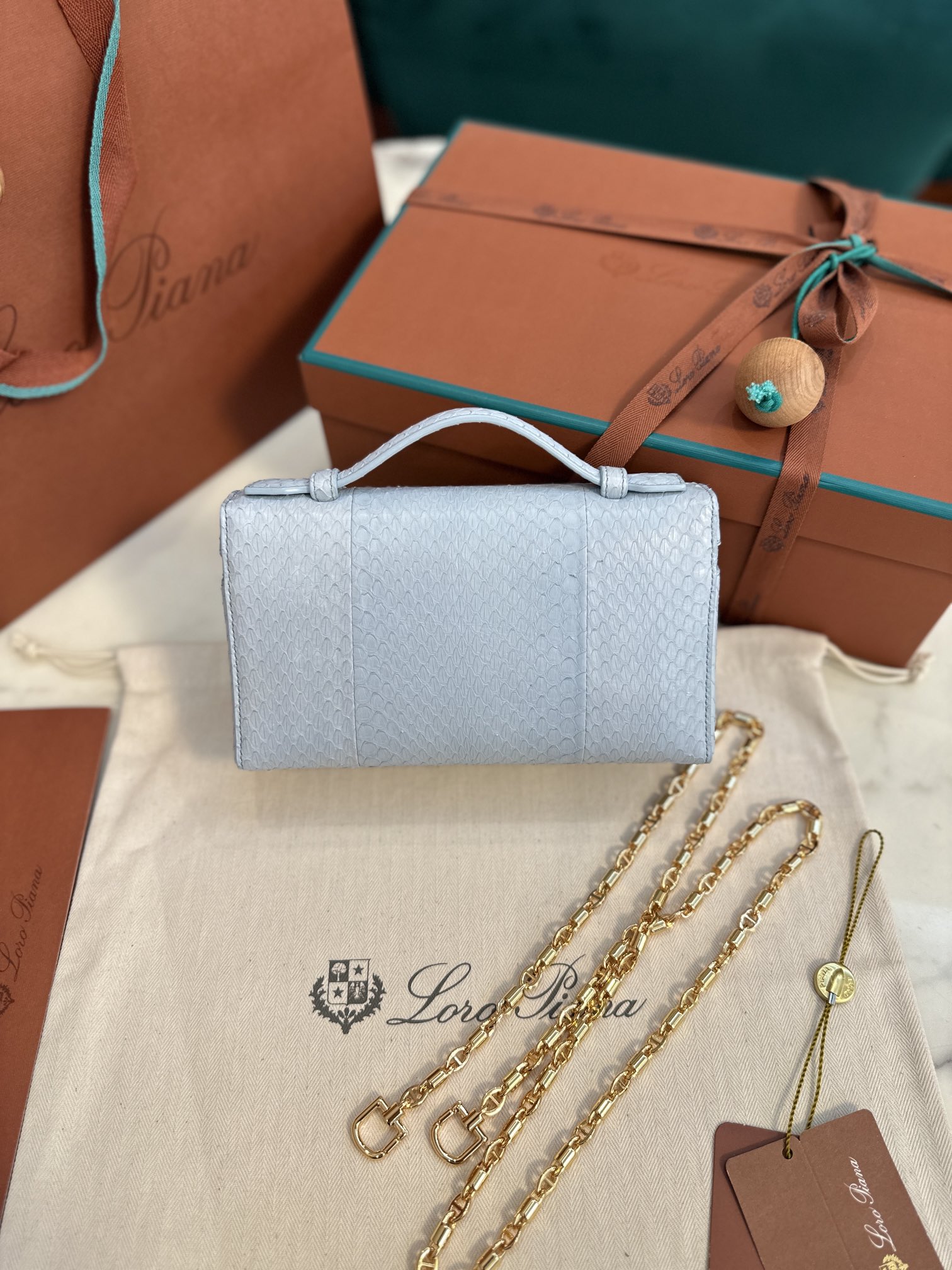 Loro Piana Extra pocket 19 snakeskin