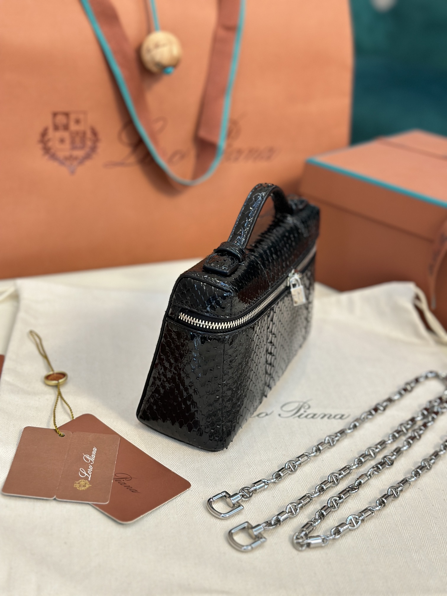 Loro Piana Extra pocket 19 snakeskin