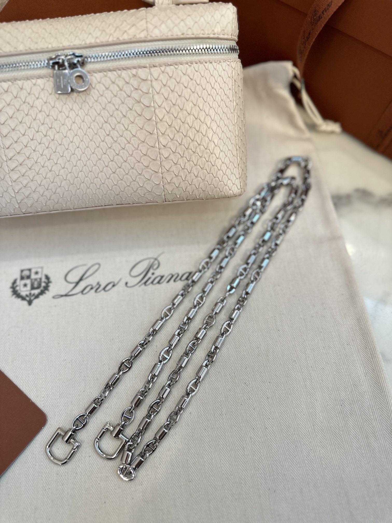 Loro Piana Extra pocket 19 snakeskin