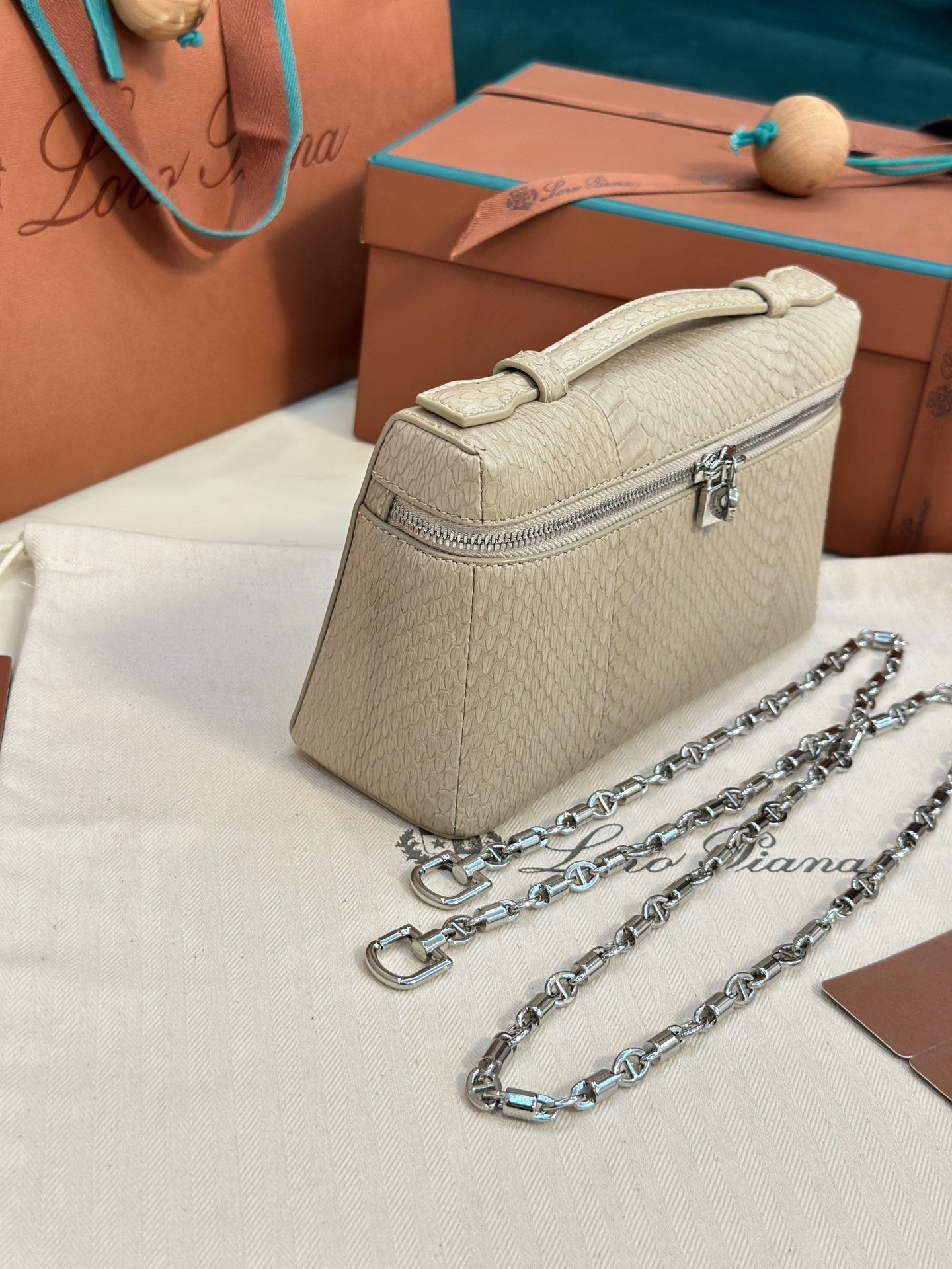 Loro Piana Extra pocket 19 snakeskin