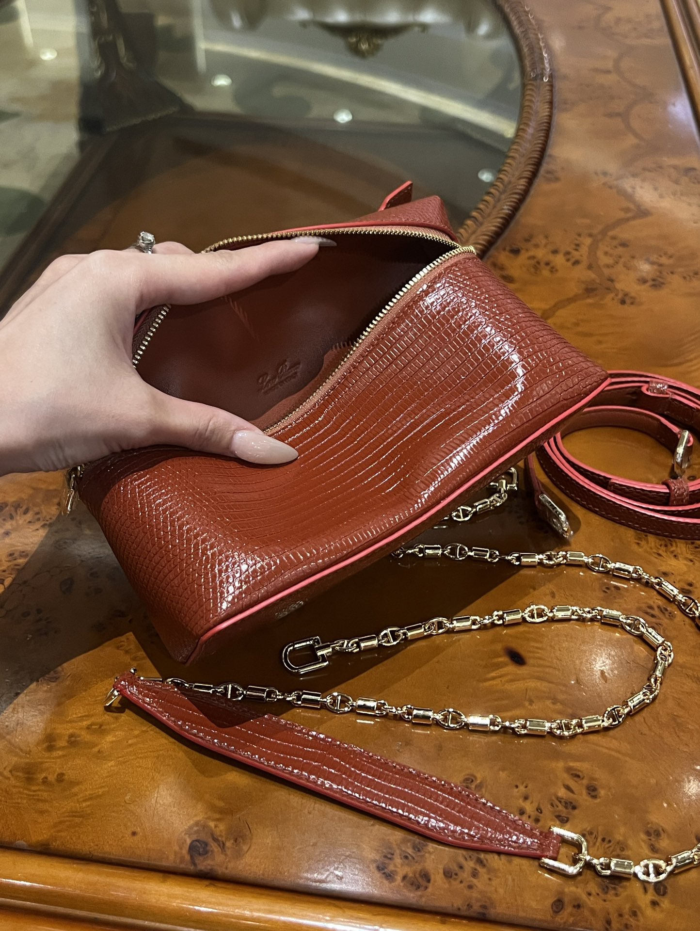 Loro Piana Extra pocket 19 Lizard skin