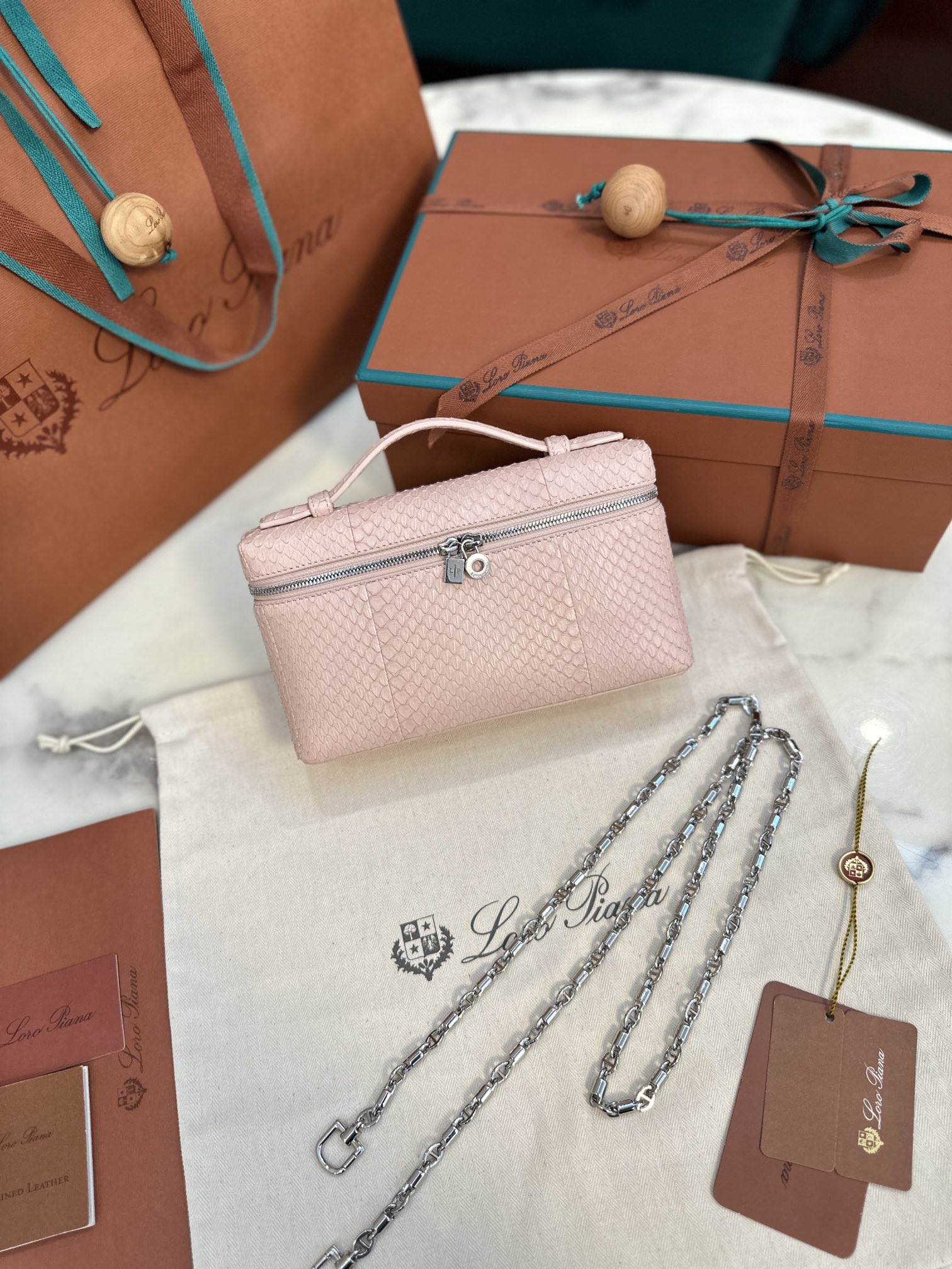 Loro Piana Extra pocket 19 snakeskin