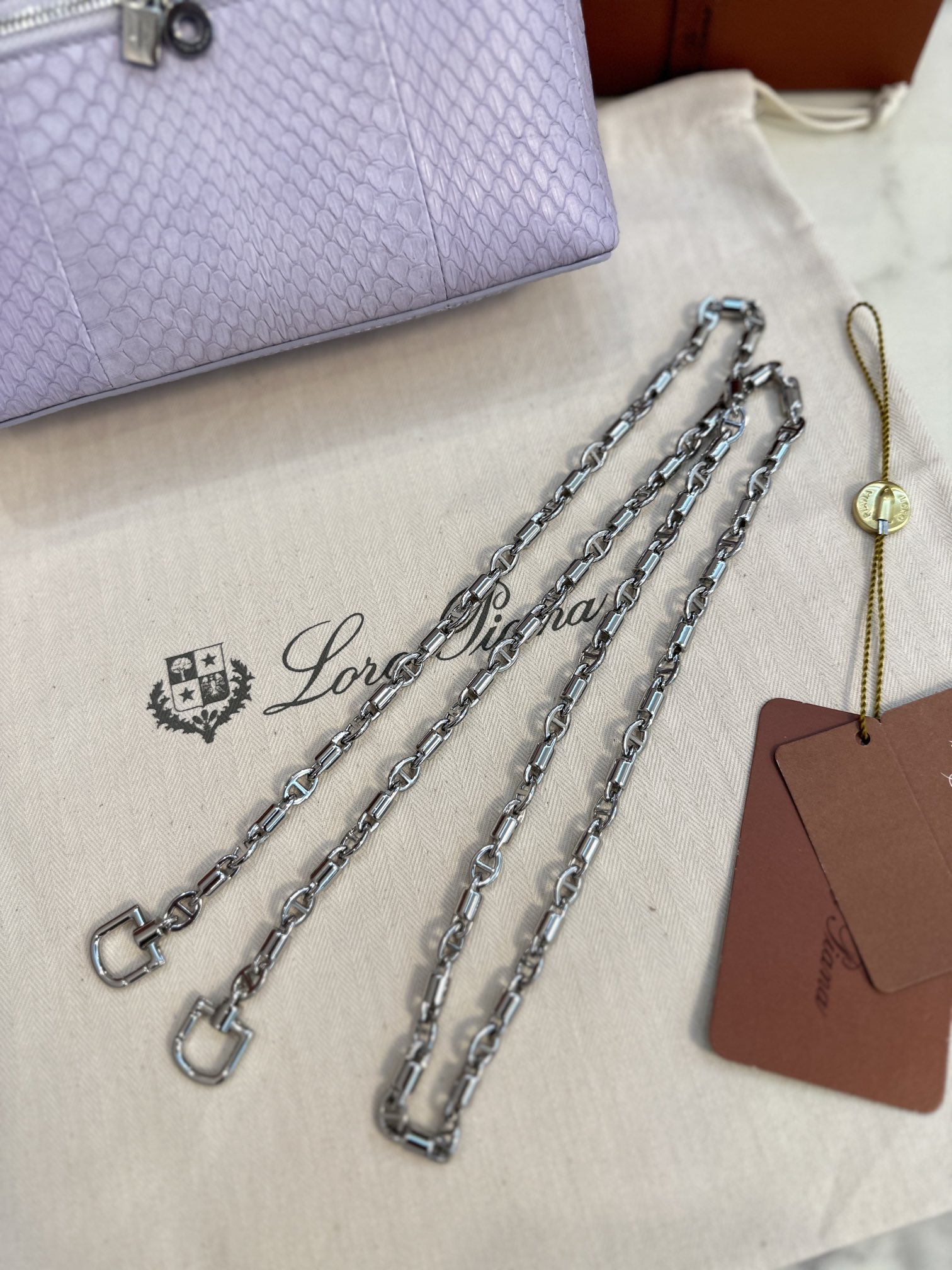 Loro Piana Extra pocket 19 snakeskin