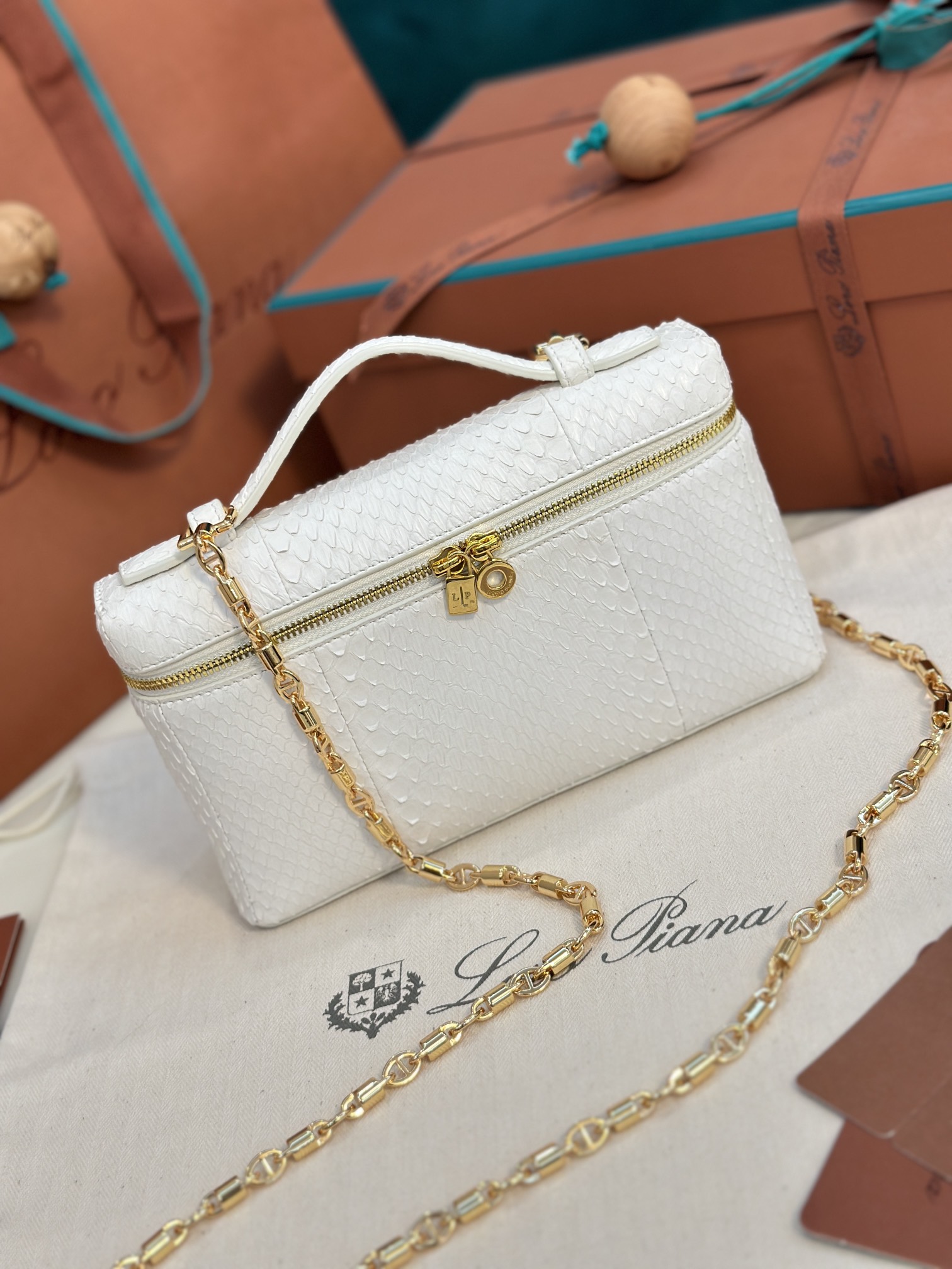 Loro Piana Extra pocket 19 snakeskin