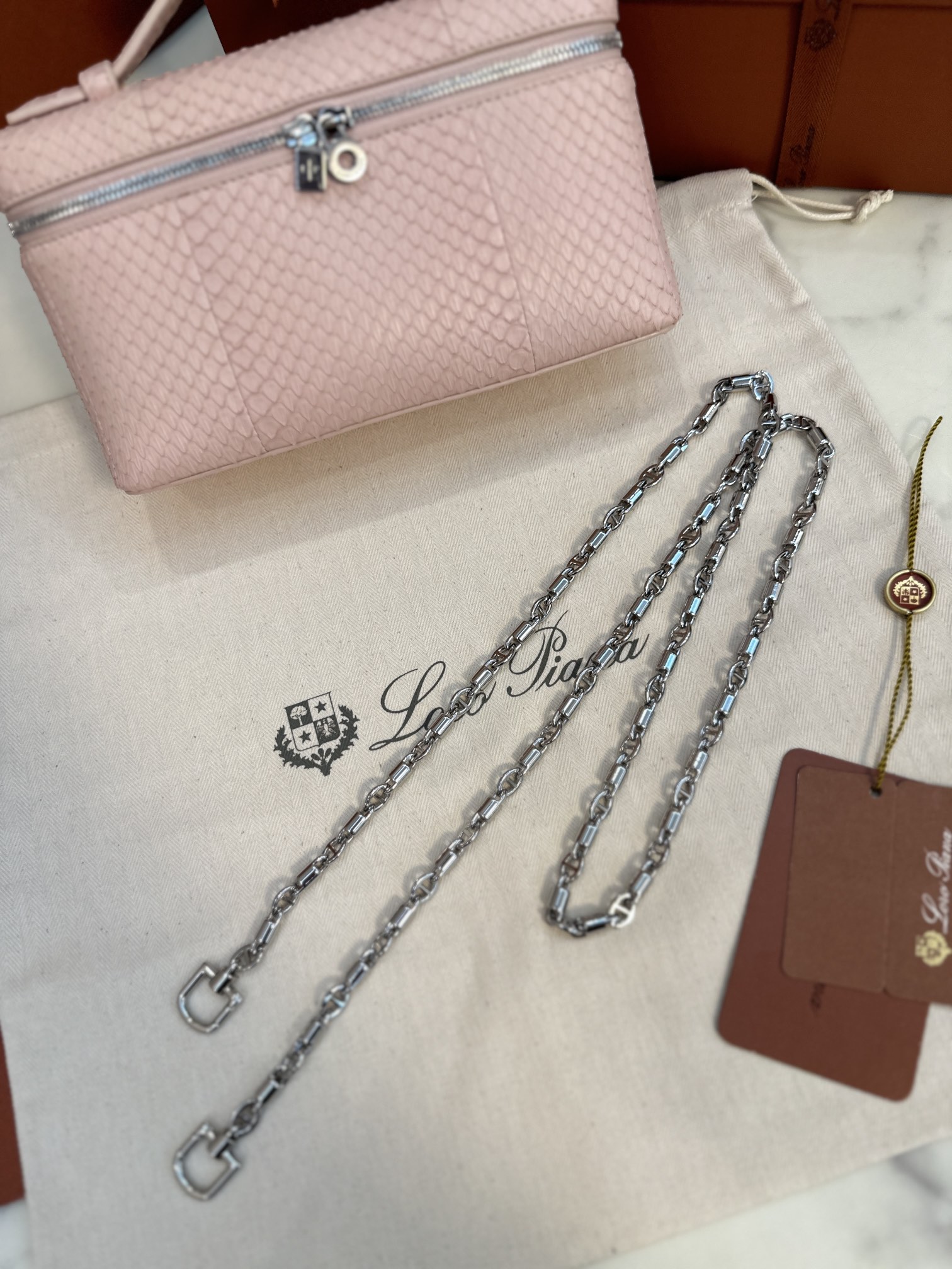 Loro Piana Extra pocket 19 snakeskin