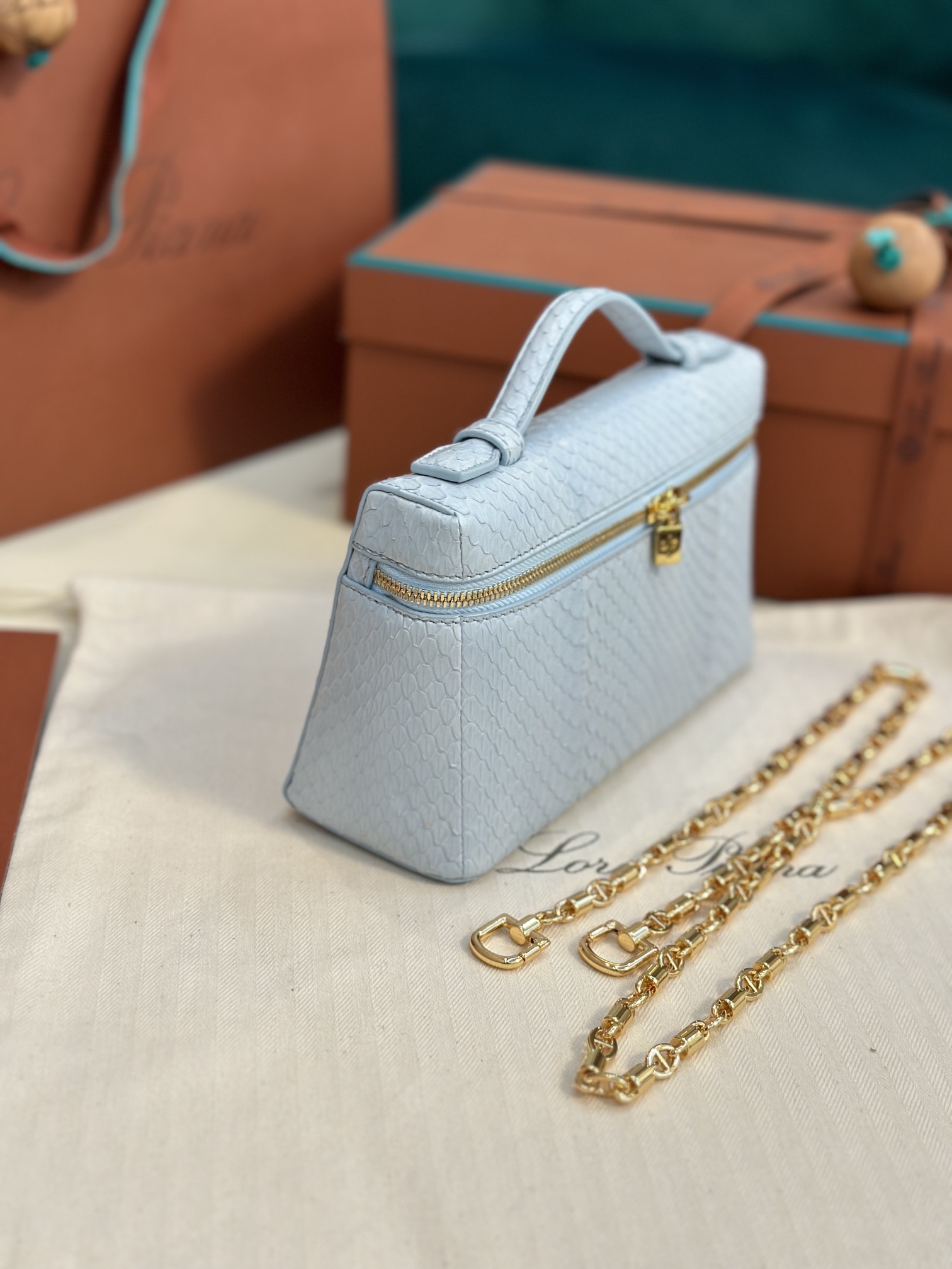 Loro Piana Extra pocket 19 snakeskin