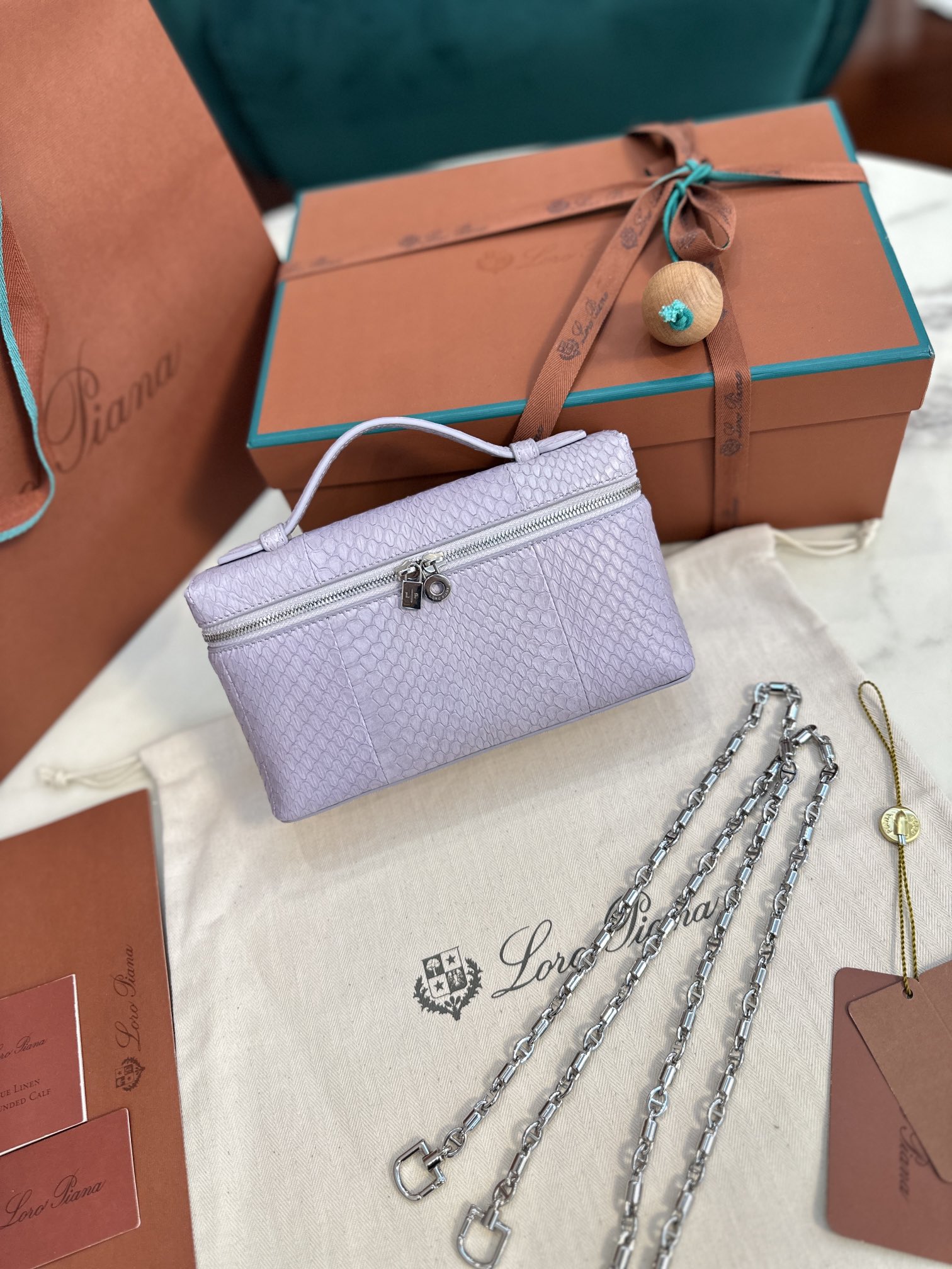 Loro Piana Extra pocket 19 snakeskin