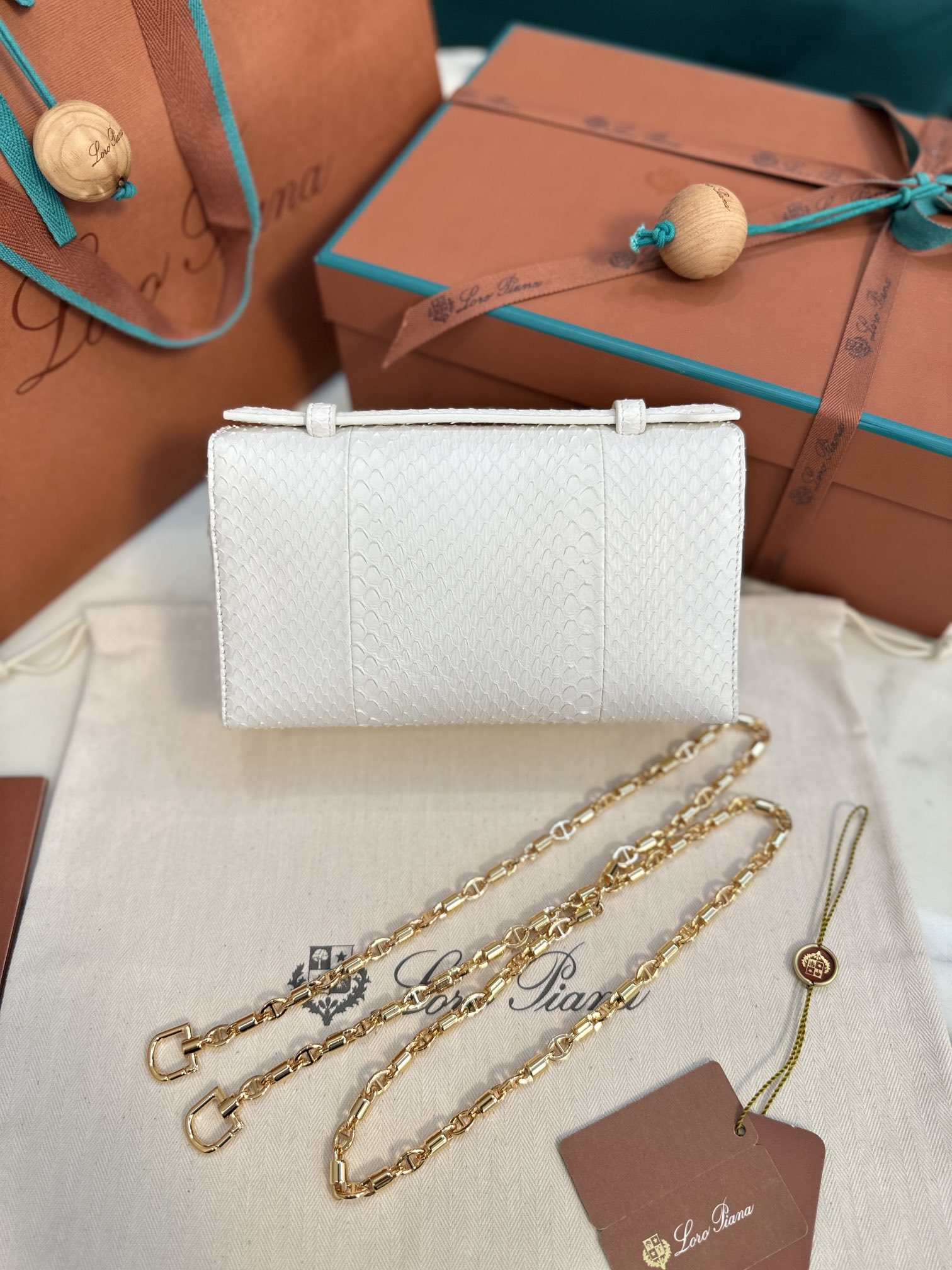 Loro Piana Extra pocket 19 snakeskin