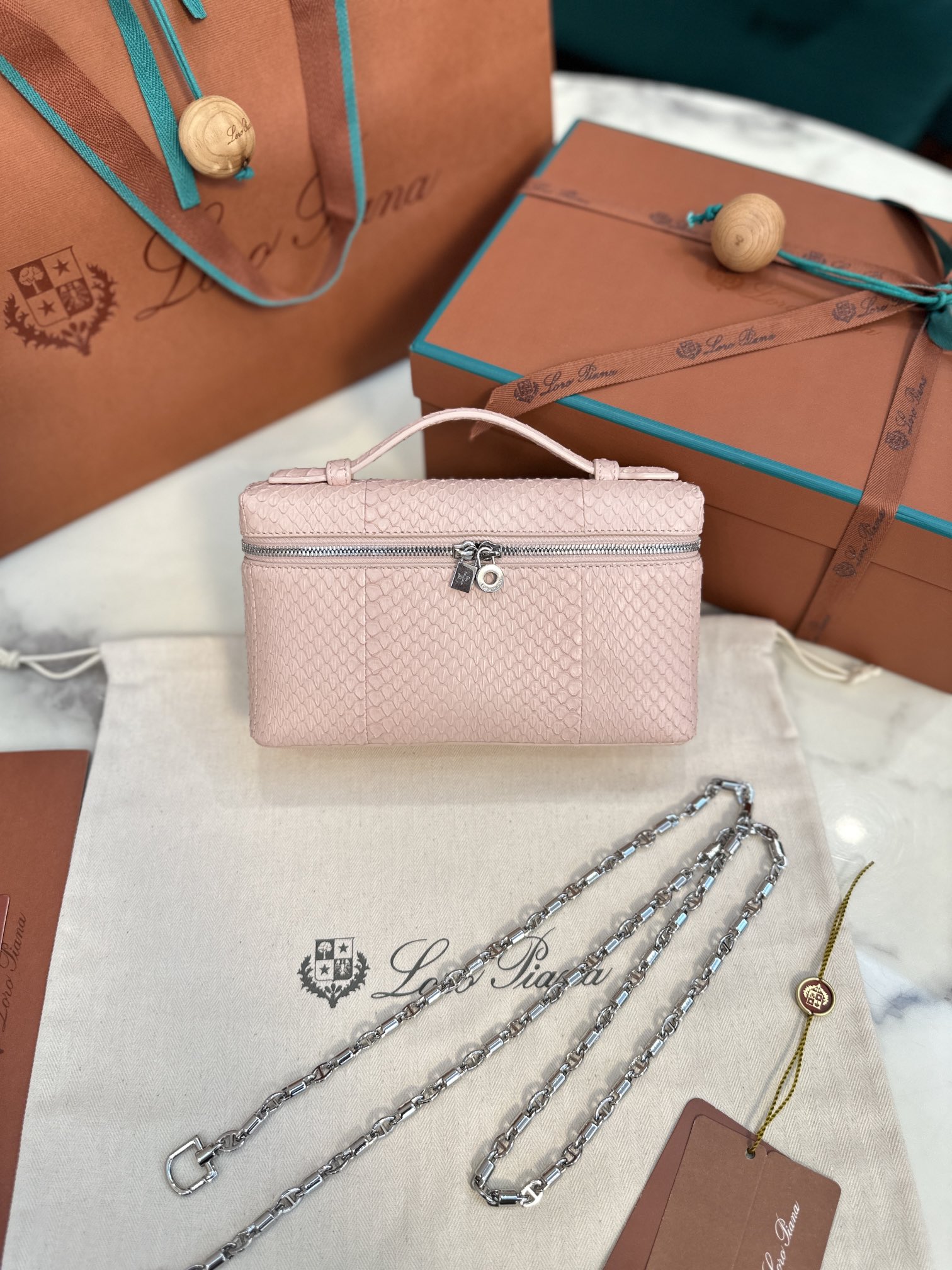 Loro Piana Extra pocket 19 snakeskin