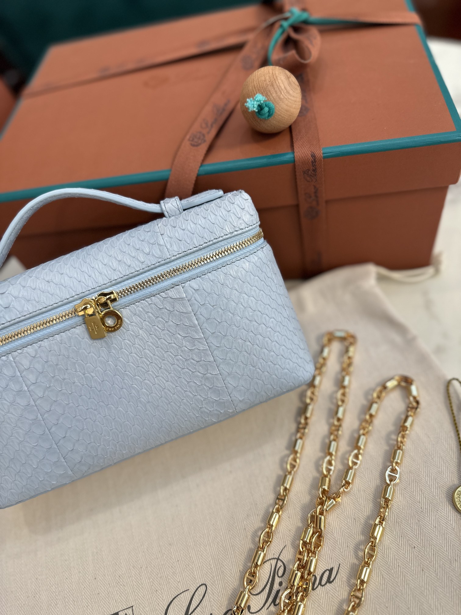 Loro Piana Extra pocket 19 snakeskin