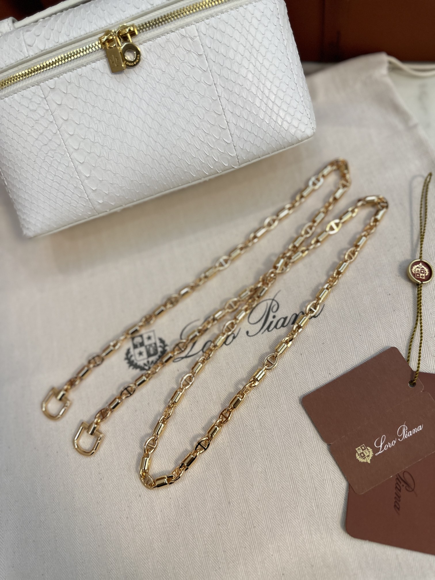 Loro Piana Extra pocket 19 snakeskin