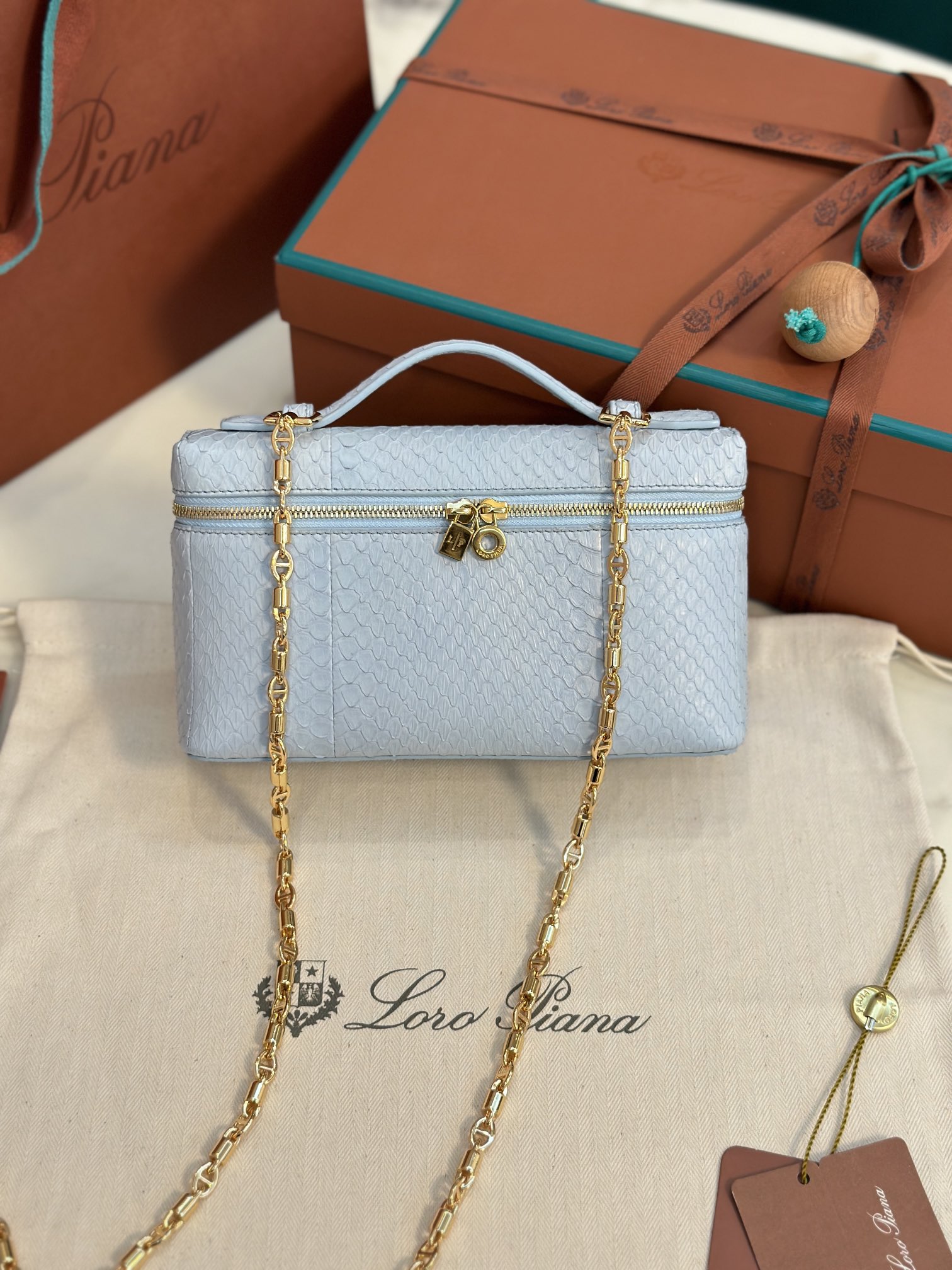 Loro Piana Extra pocket 19 snakeskin