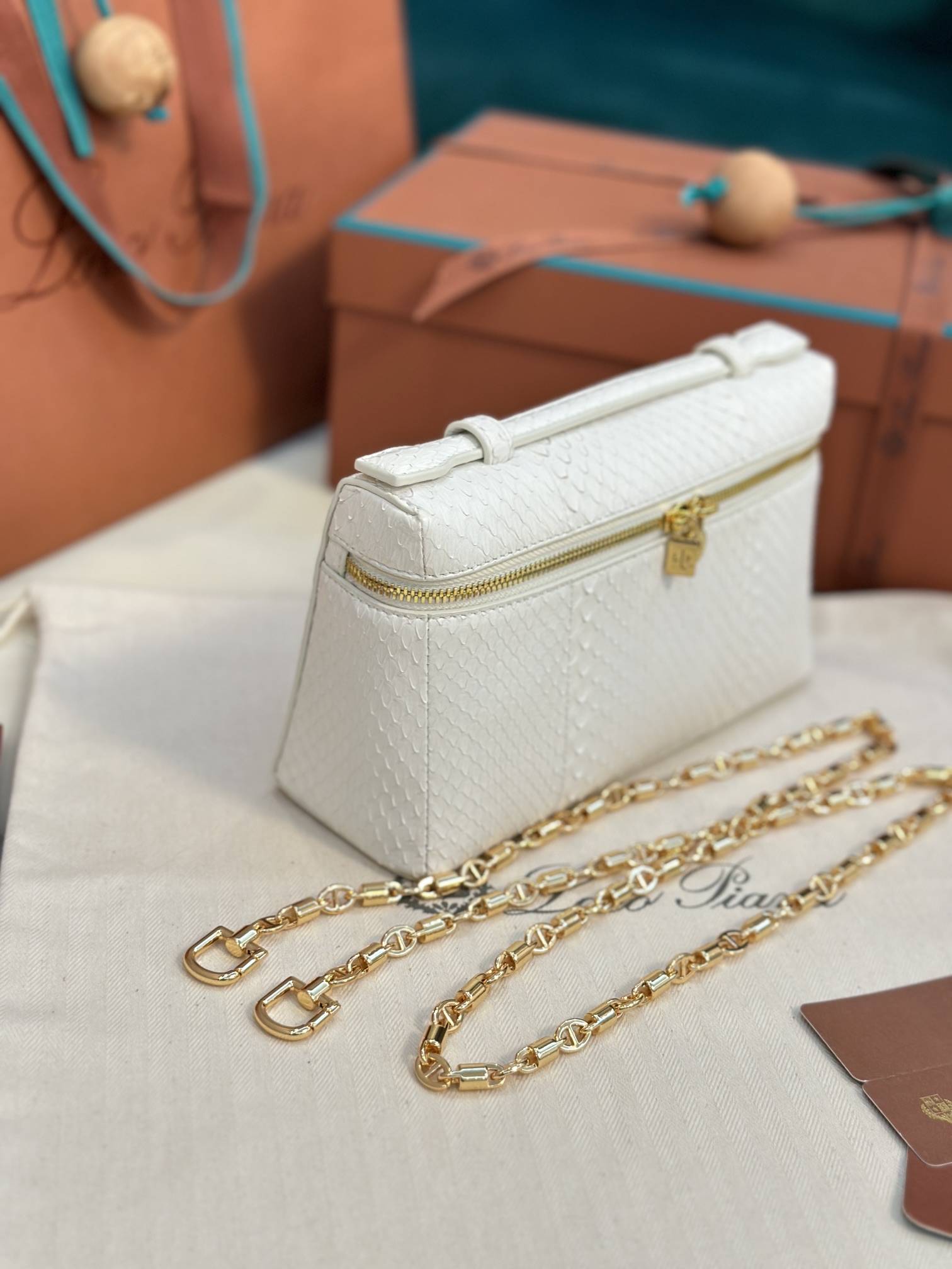 Loro Piana Extra pocket 19 snakeskin