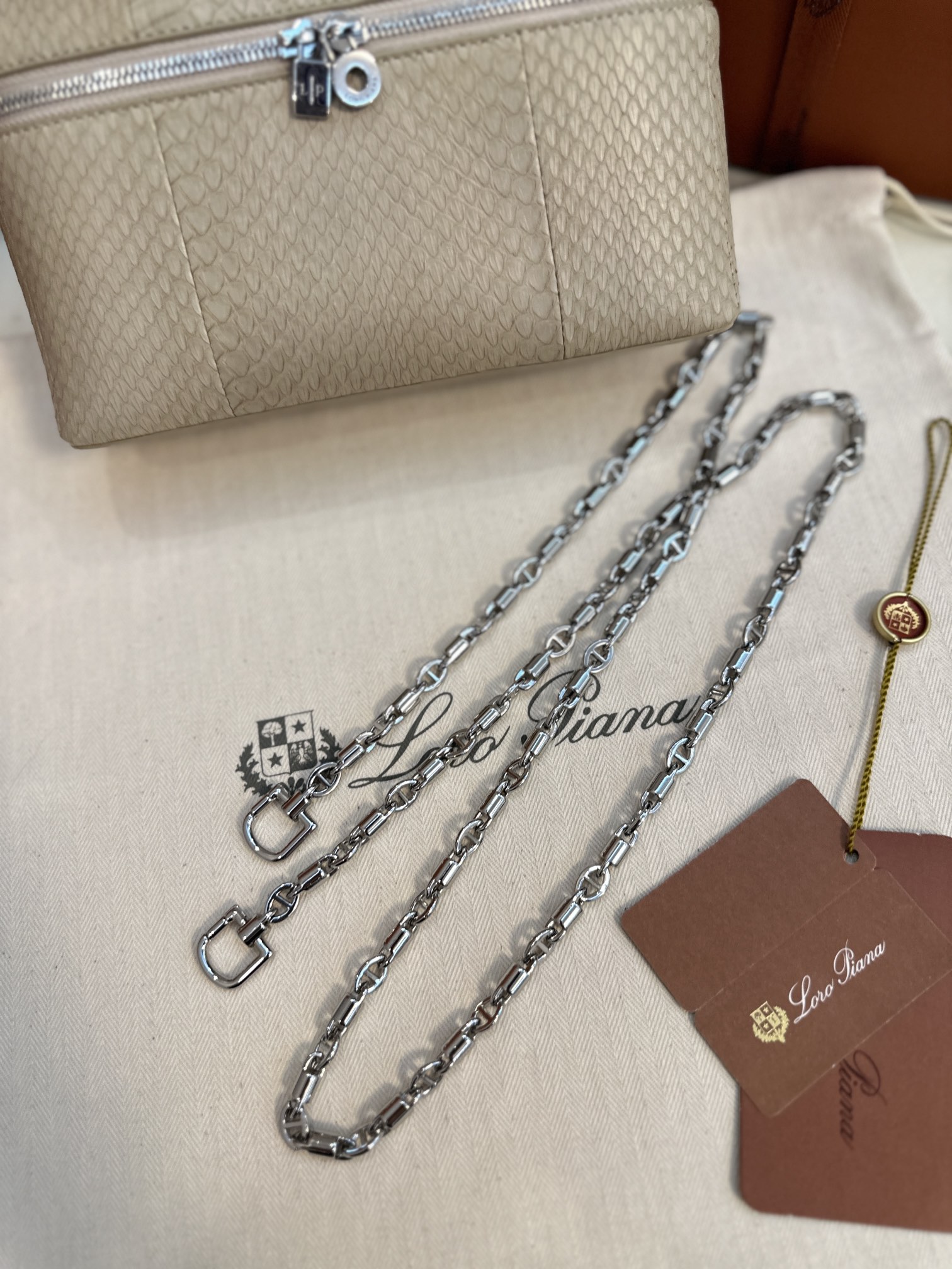 Loro Piana Extra pocket 19 snakeskin