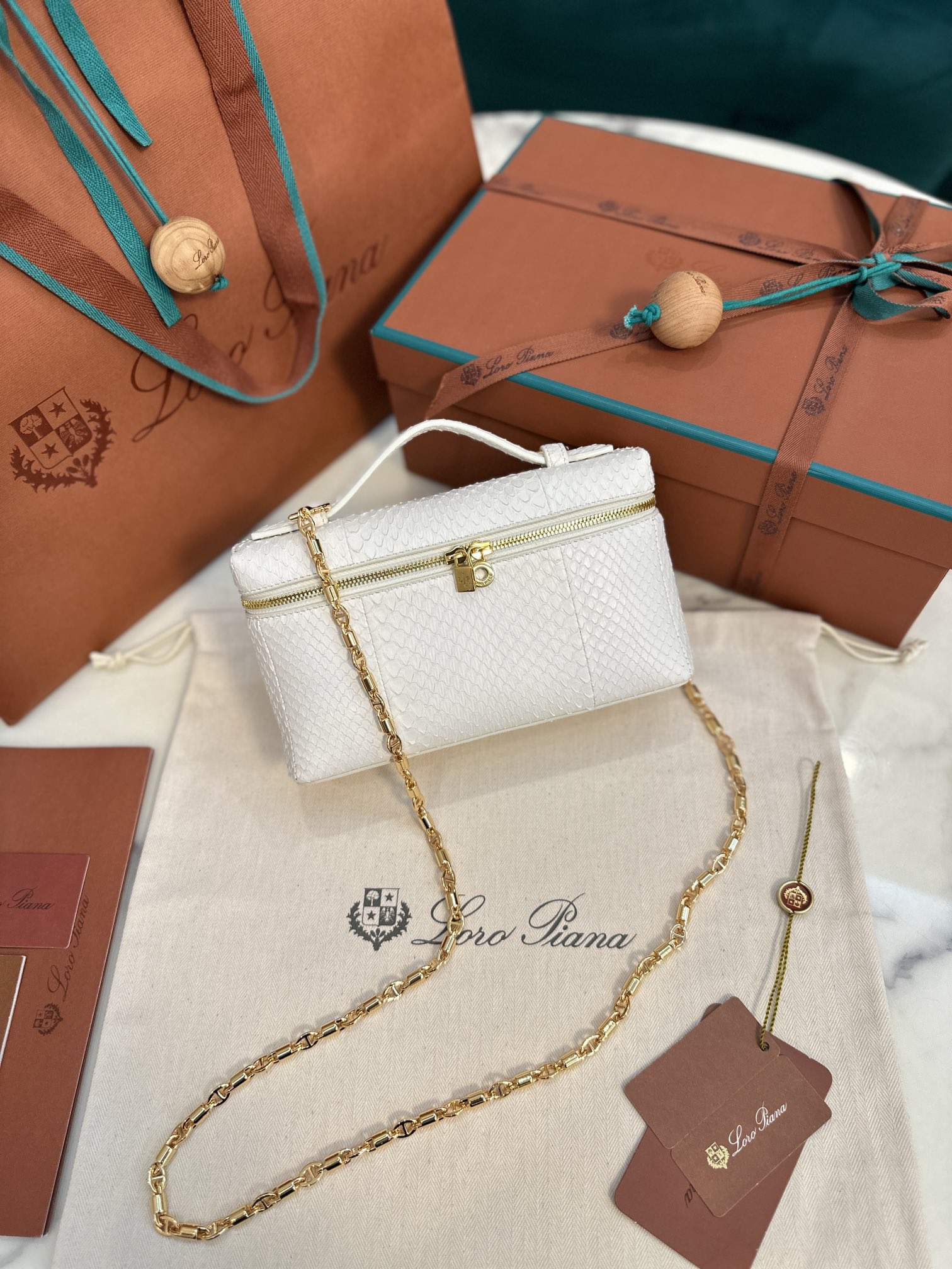 Loro Piana Extra pocket 19 snakeskin