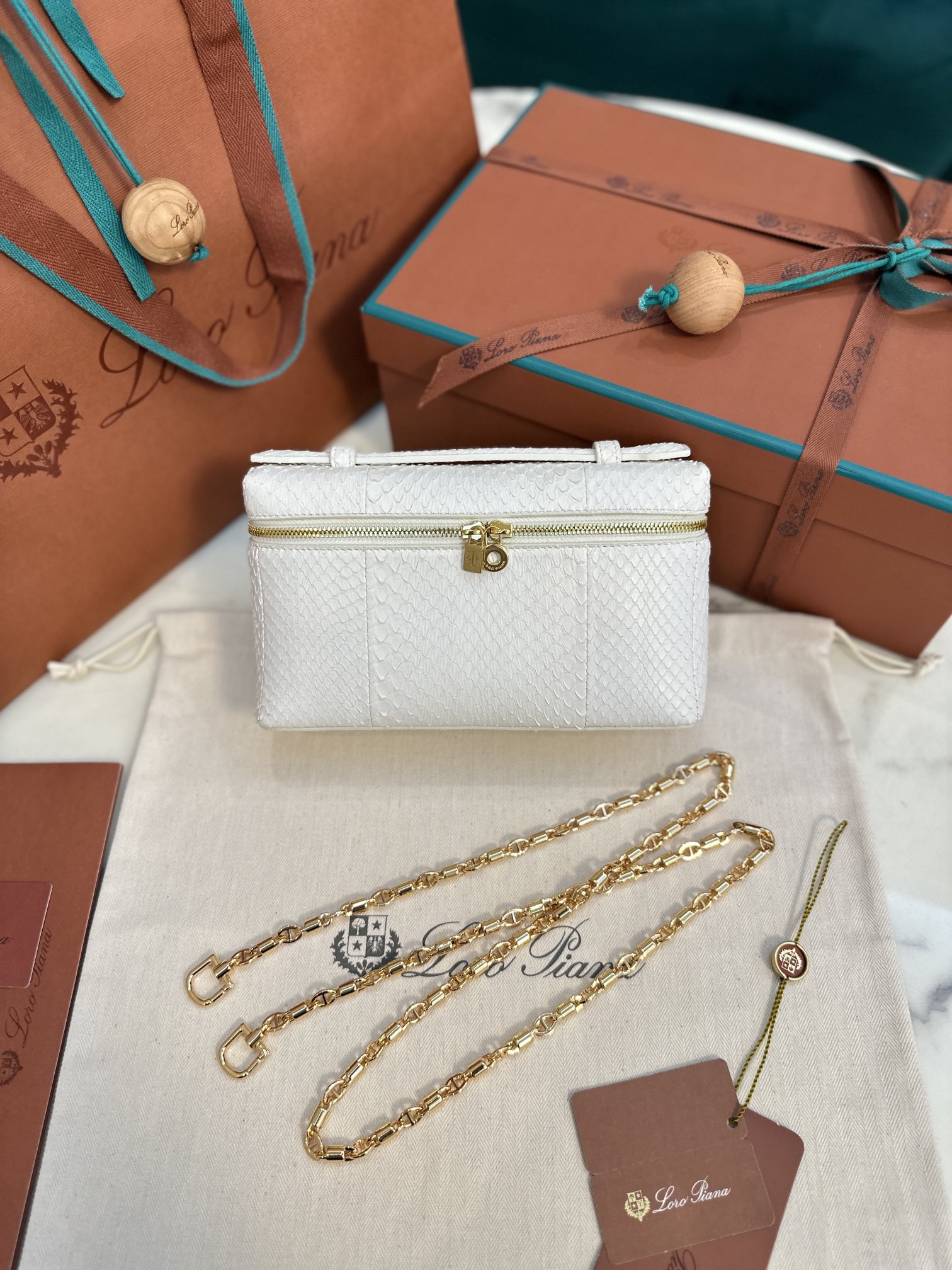 Loro Piana Extra pocket 19 snakeskin