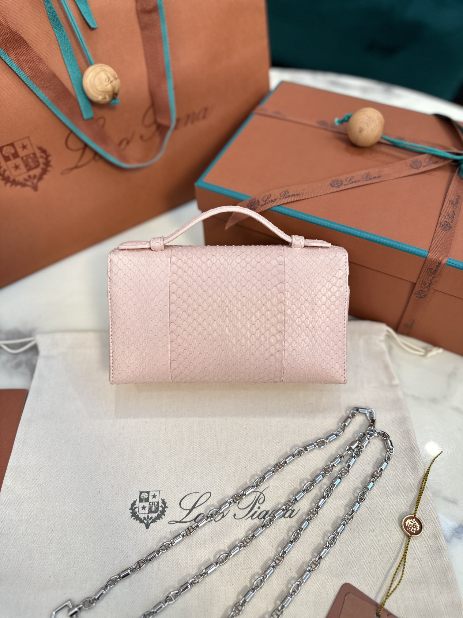 Loro Piana Extra pocket 19 snakeskin